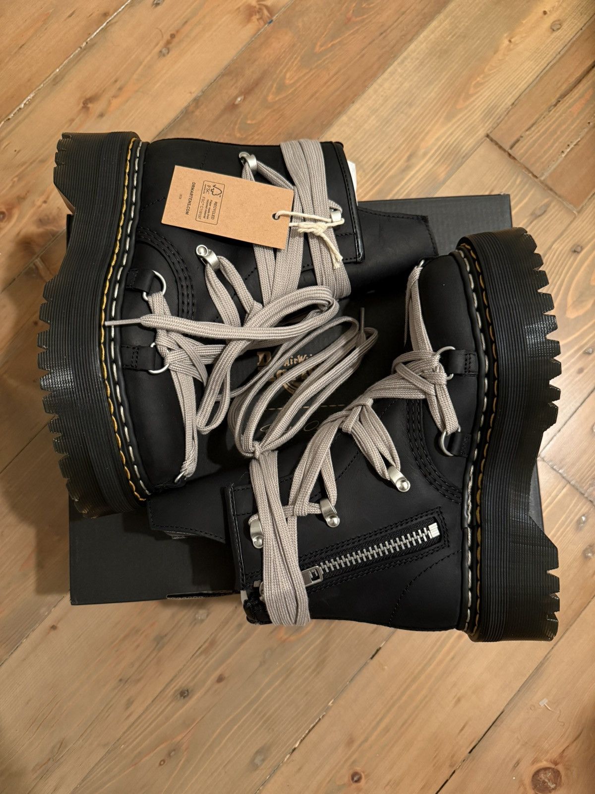 Dr. Martens × Rick Owens 1460 Megalace Quad Rick Owens Size US 6 / IT 36 - 2 Thumbnail