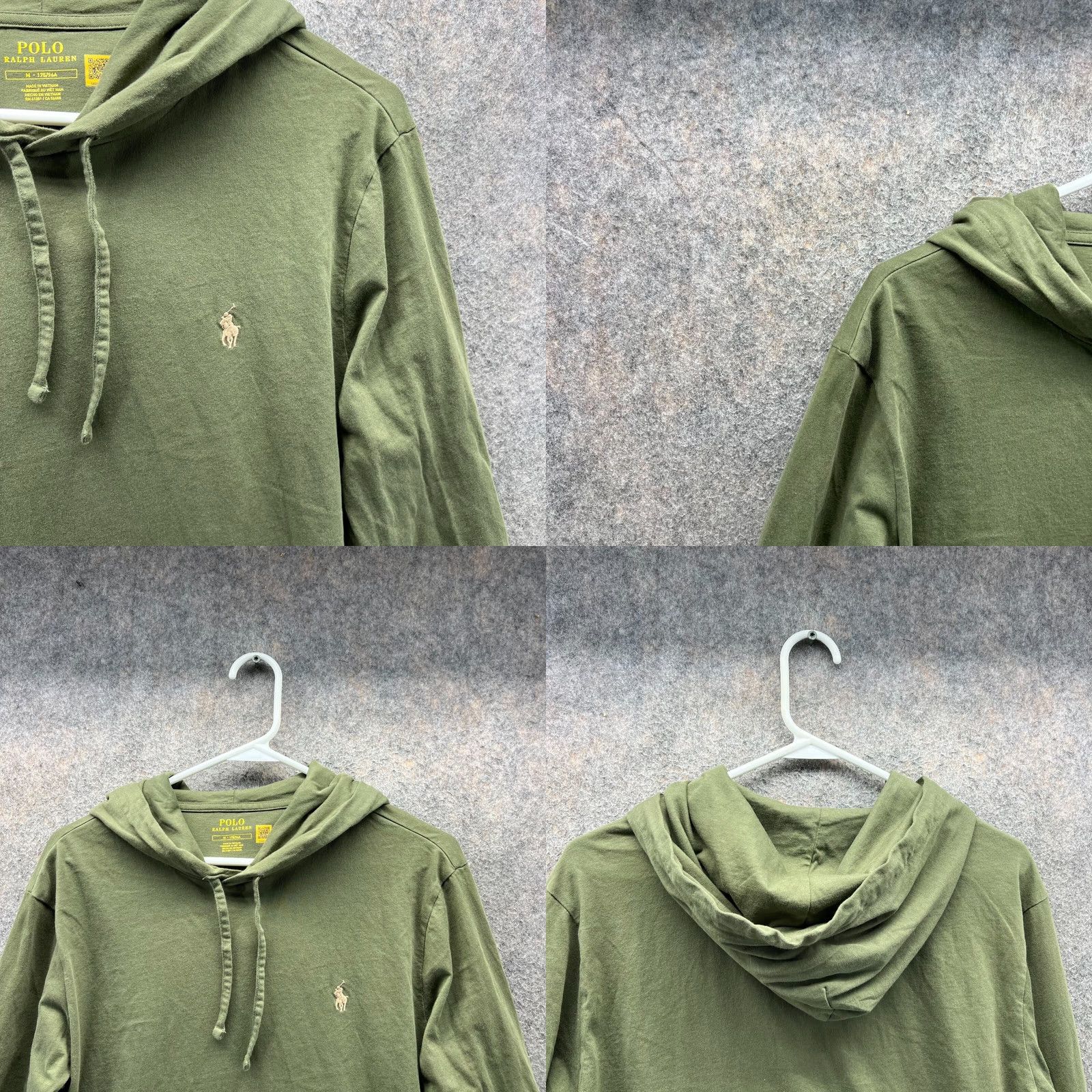 Polo Ralph Lauren VINTAGE Polo Ralph Lauren Hoodie Mens Medium Green Olive Pullover Fleece Pony Sweatshirt Size US M / EU 48-50 / 2 - 8 Thumbnail