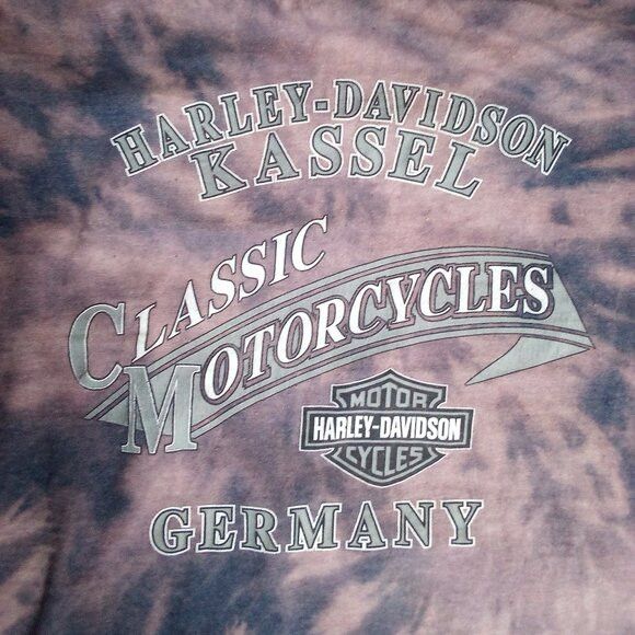 Harley Davidson Vintage Harley-Davidson Kassel Germany Reverse Dye T-Shirt Size US XL / EU 56 / 4 - 7 Thumbnail