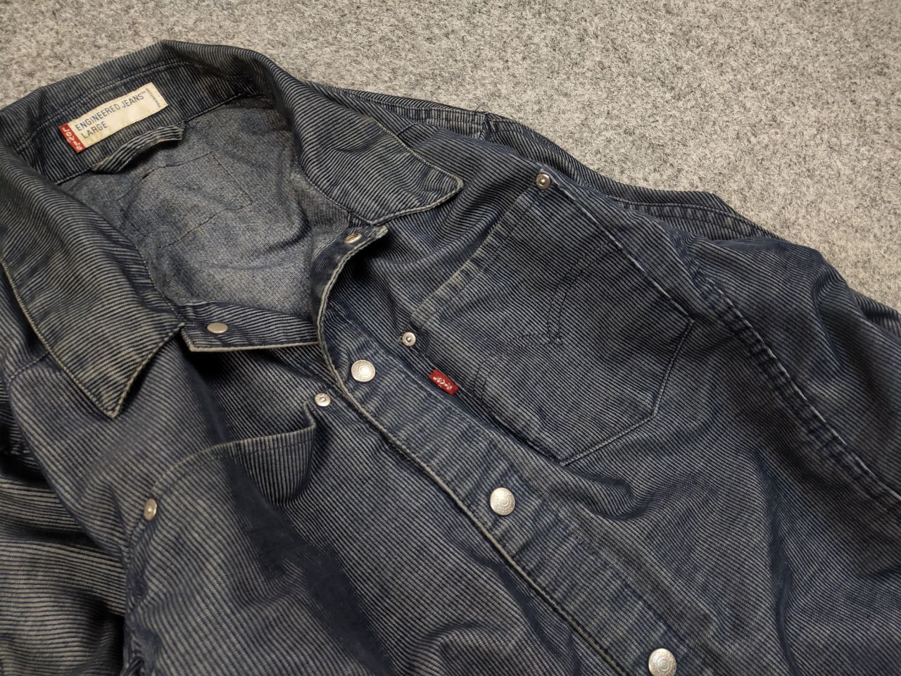 Levi's Vintage 90's levis Engineered Dark Blue Corduroy Jacket Size US L / EU 52-54 / 3 - 4 Thumbnail