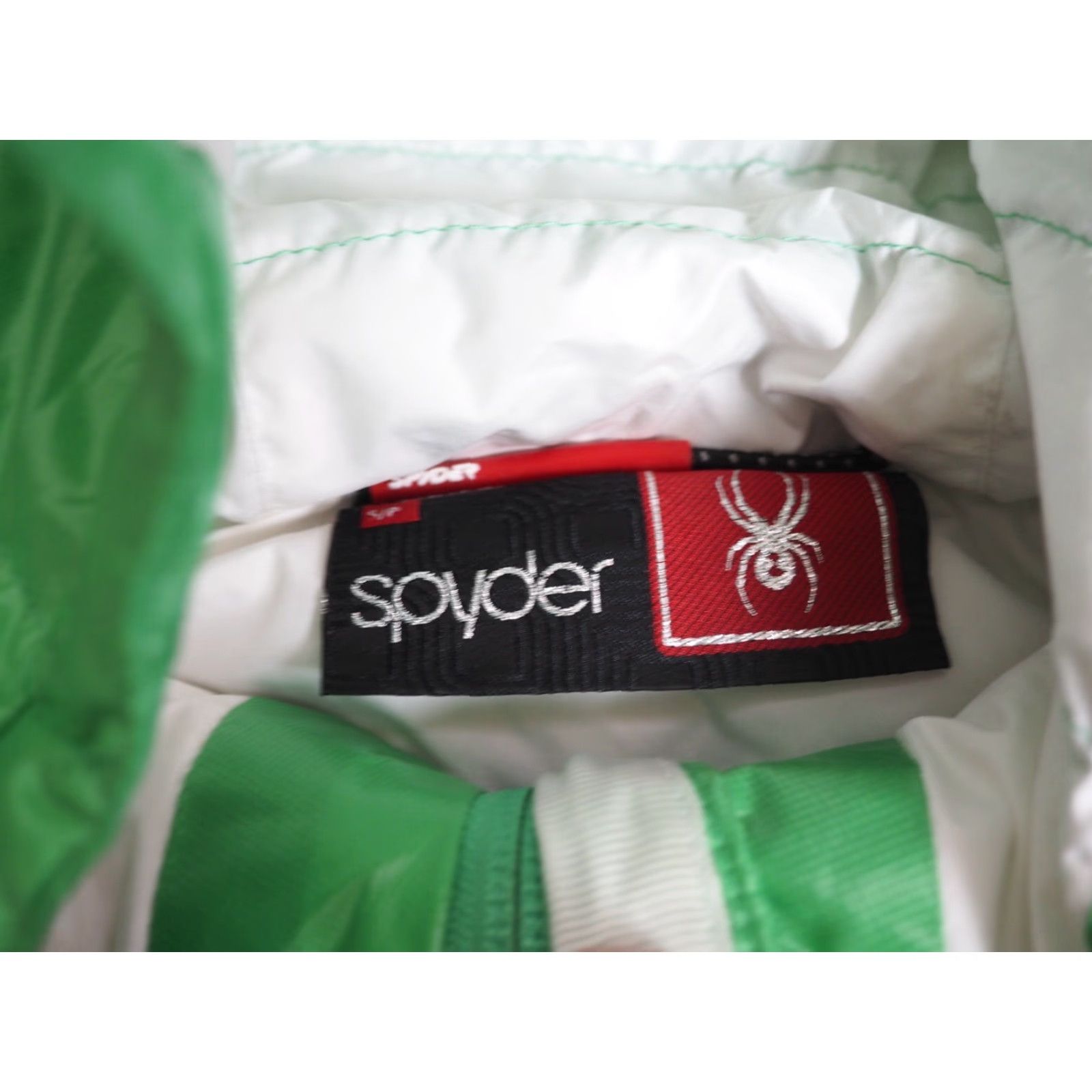Spyder SPYDER Green White Striped Down Zip Outdoor Logo Puffer Jacket Womens S Size S / US 4 / IT 40 - 4 Thumbnail