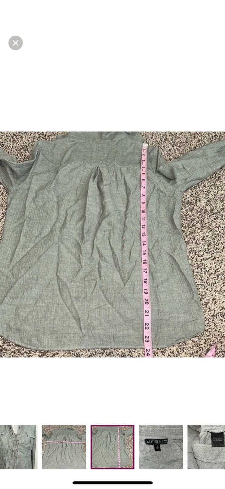 Lafayette 148 Lafayette 148 New York popover lace up blouse size 4 Size S / US 4 / IT 40 - 2 Thumbnail