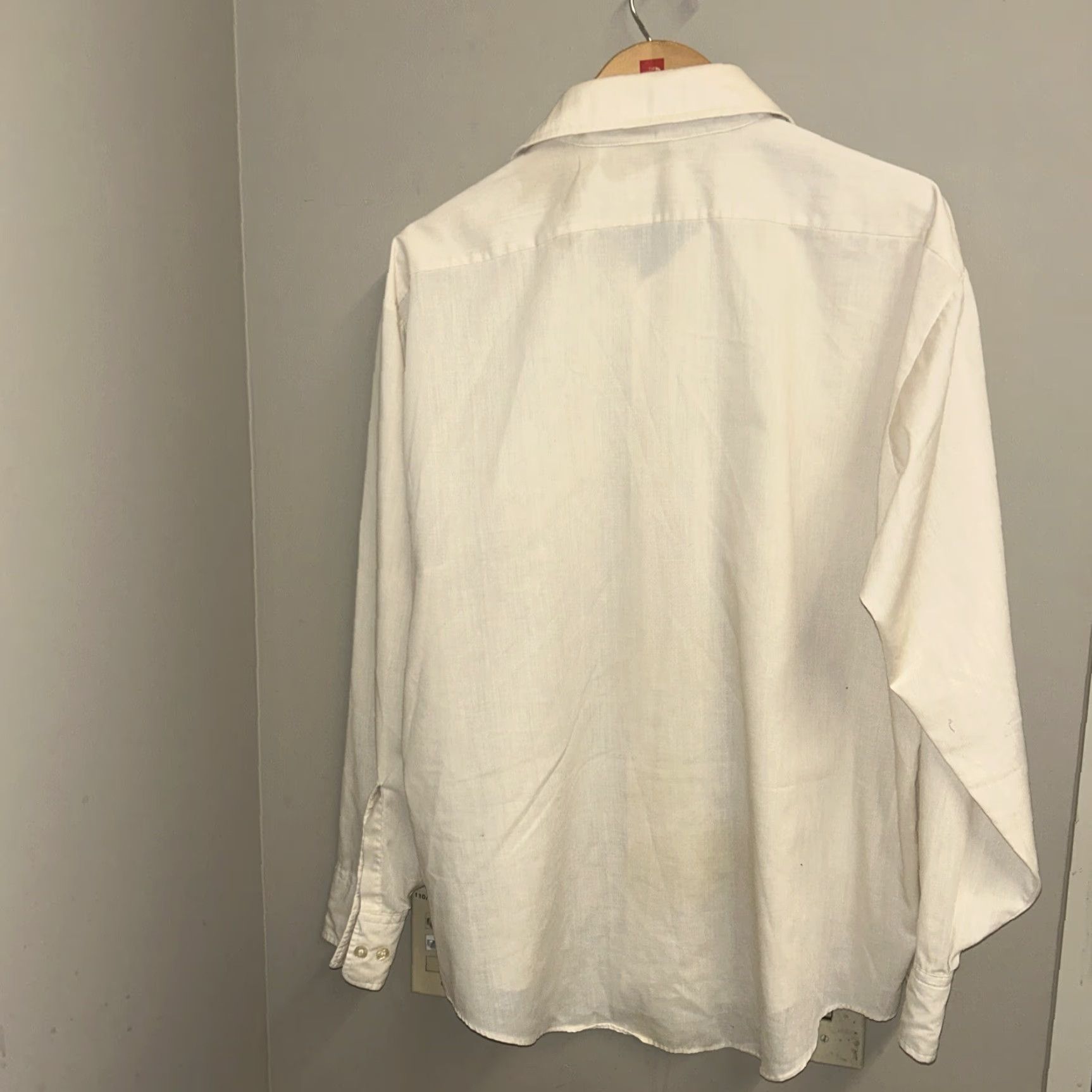 Vintage VINTAGE Manhattan Shirt 17.5 XL Classic Preppy Beige Dark Achedemia Men T-Shirt Mens Size US XXL / EU 58 / 5 - 5 Thumbnail