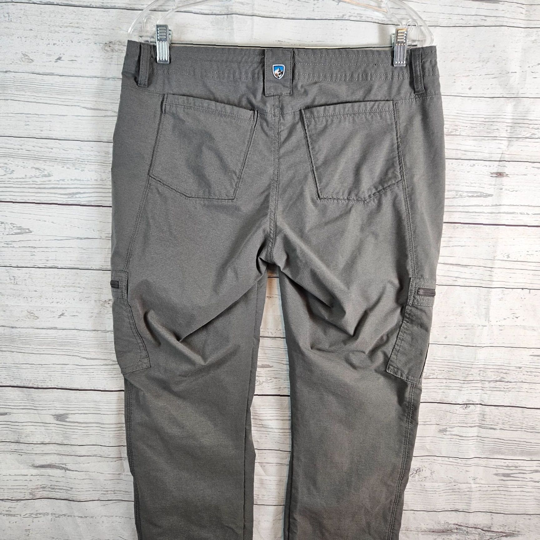 Vintage Kuhl Womens Pants Sz 12 Skinny Cargo Pockets Gray Mid Rise Zip Inseam 29.5" Size 34" / US 12 / IT 48 - 5 Thumbnail