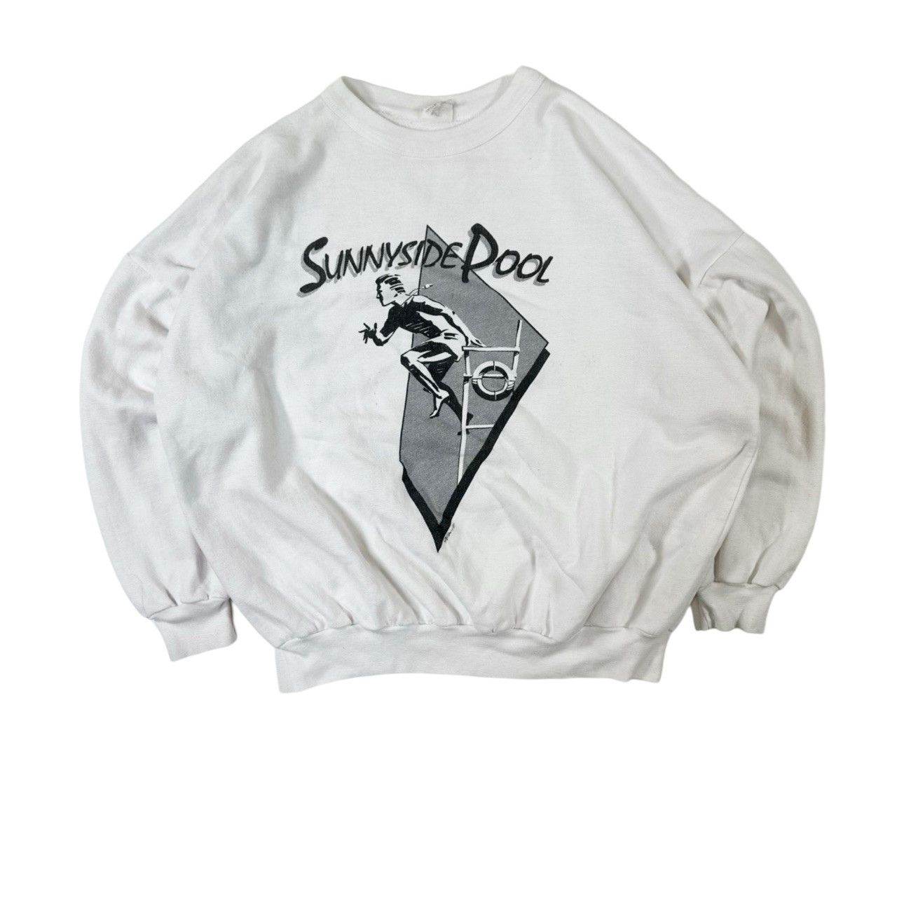 Vintage Vintage 80s Sunnyside Pool Big Print Graphic Sweater Size US L / EU 52-54 / 3 - 1 Thumbnail