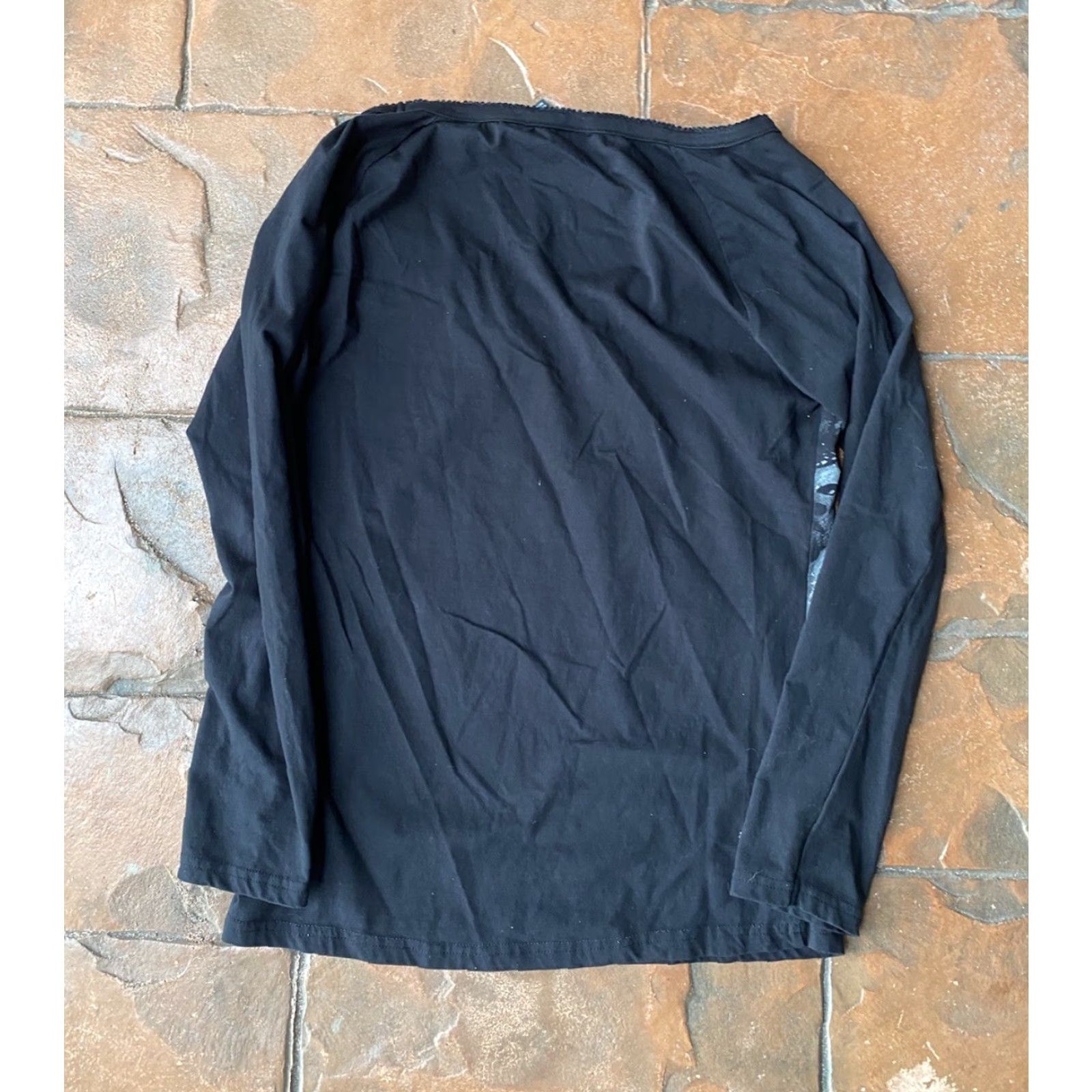 Parasuco VINTAGE Parasuco Long Sleeve Shirt Top L Black Knit Slimming Strap Logo Y2K Punk Rock Retro Hipster Size L / US 10 / IT 46 - 3 Thumbnail