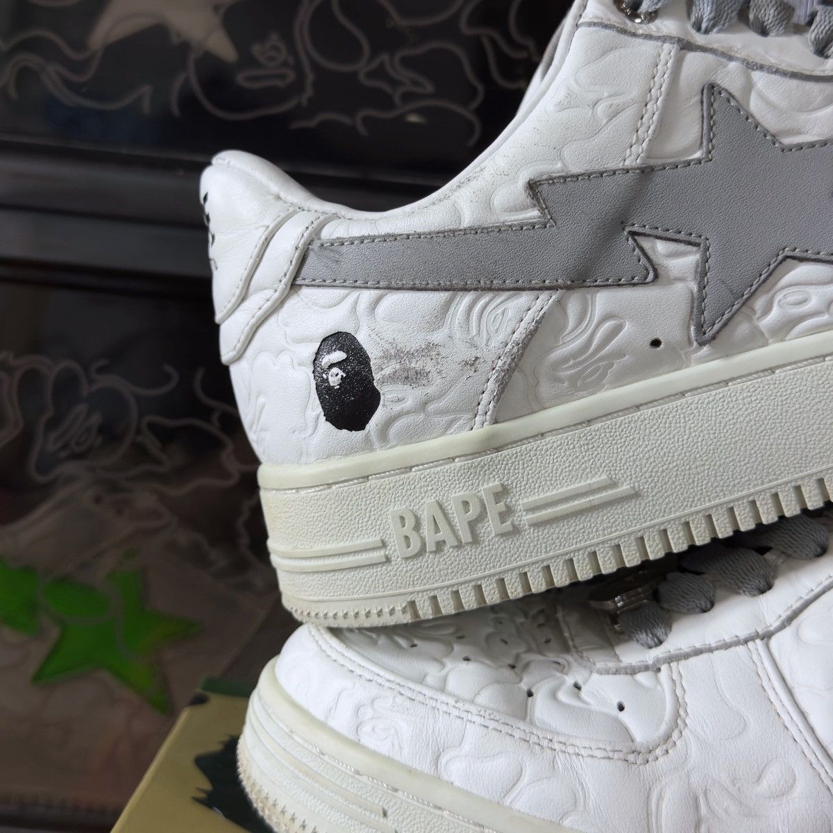 Bape A Bathing Ape Bapesta #3 Line Camo White 2023 Size US 8.5 / EU 41-42 - 4 Thumbnail