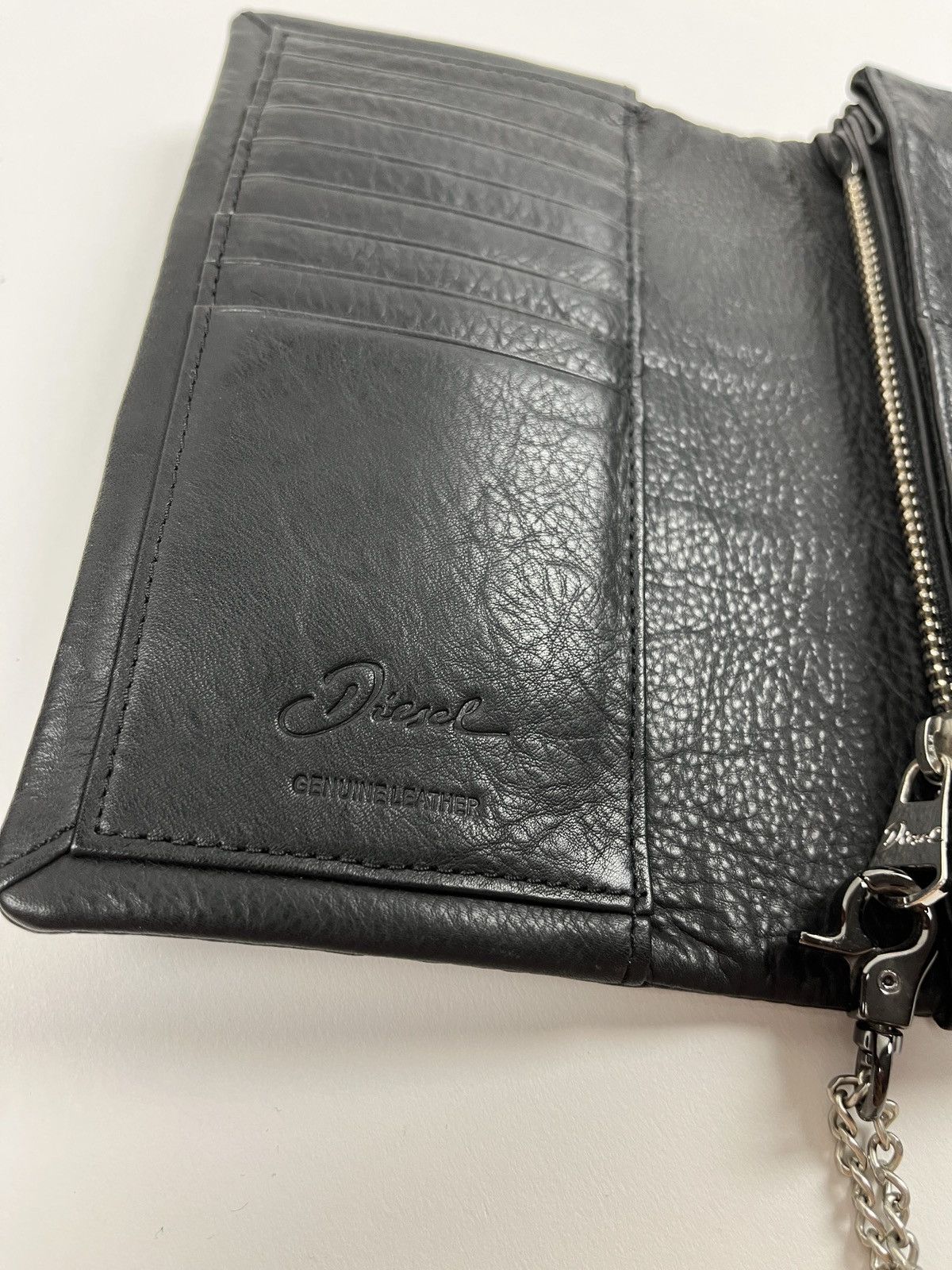 Diesel Vintage Diesel Black Leather Wallet Size ONE SIZE - 6 Thumbnail