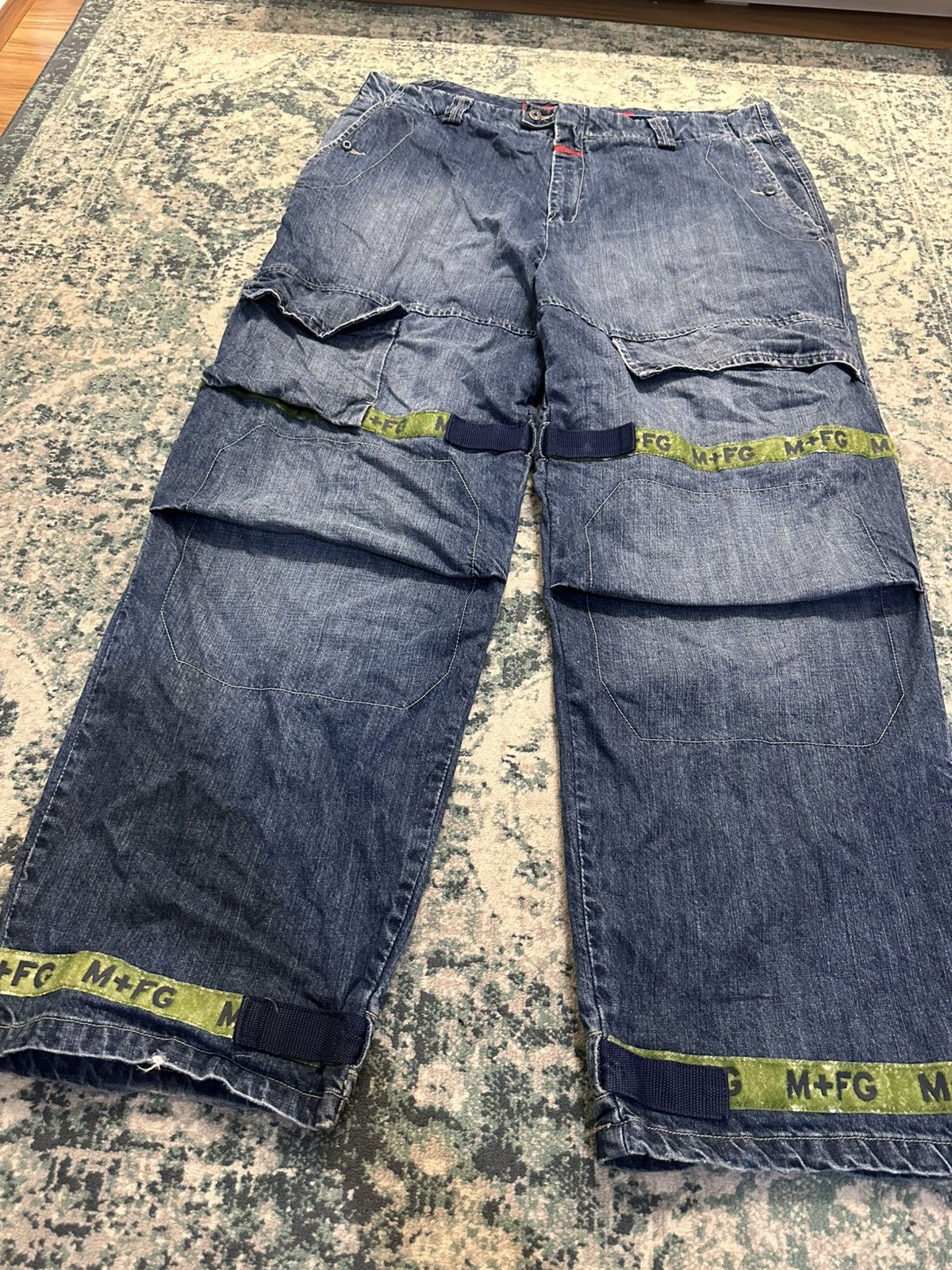 Marithe + Francois Girbaud Vintage Y2K MFG Baggy Strap Pant Size US 42 / EU 58 - 6 Thumbnail
