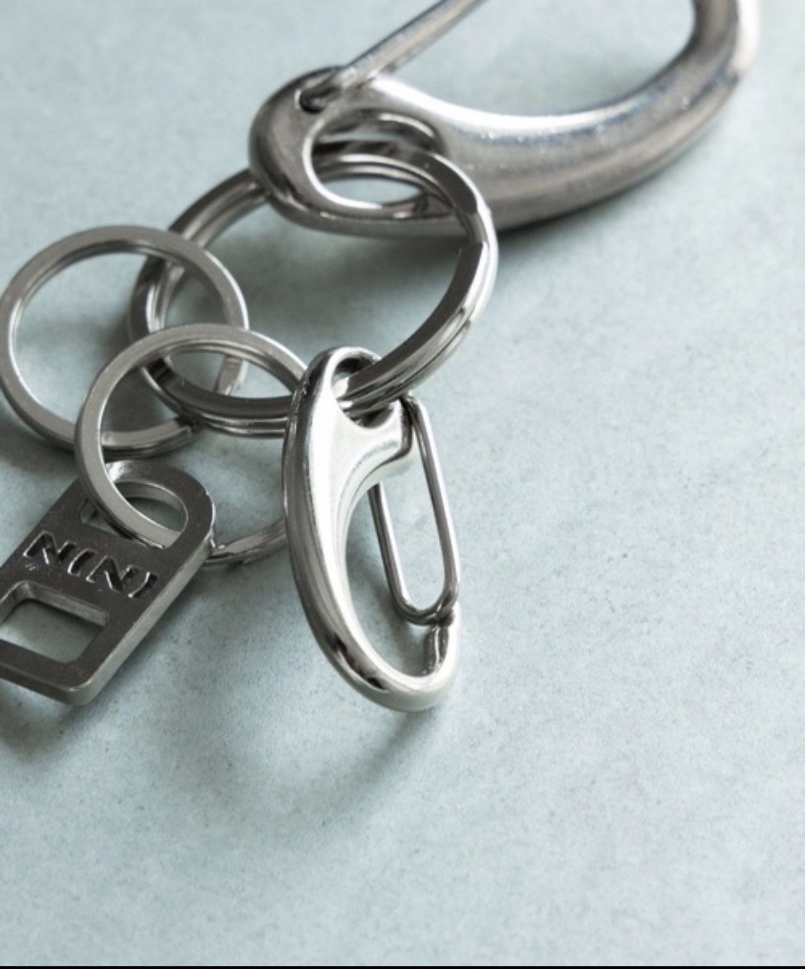 Number (N)ine Number nine N(N) LOGO PLATE HOLE KEY RING stk Size ONE SIZE - 4 Thumbnail