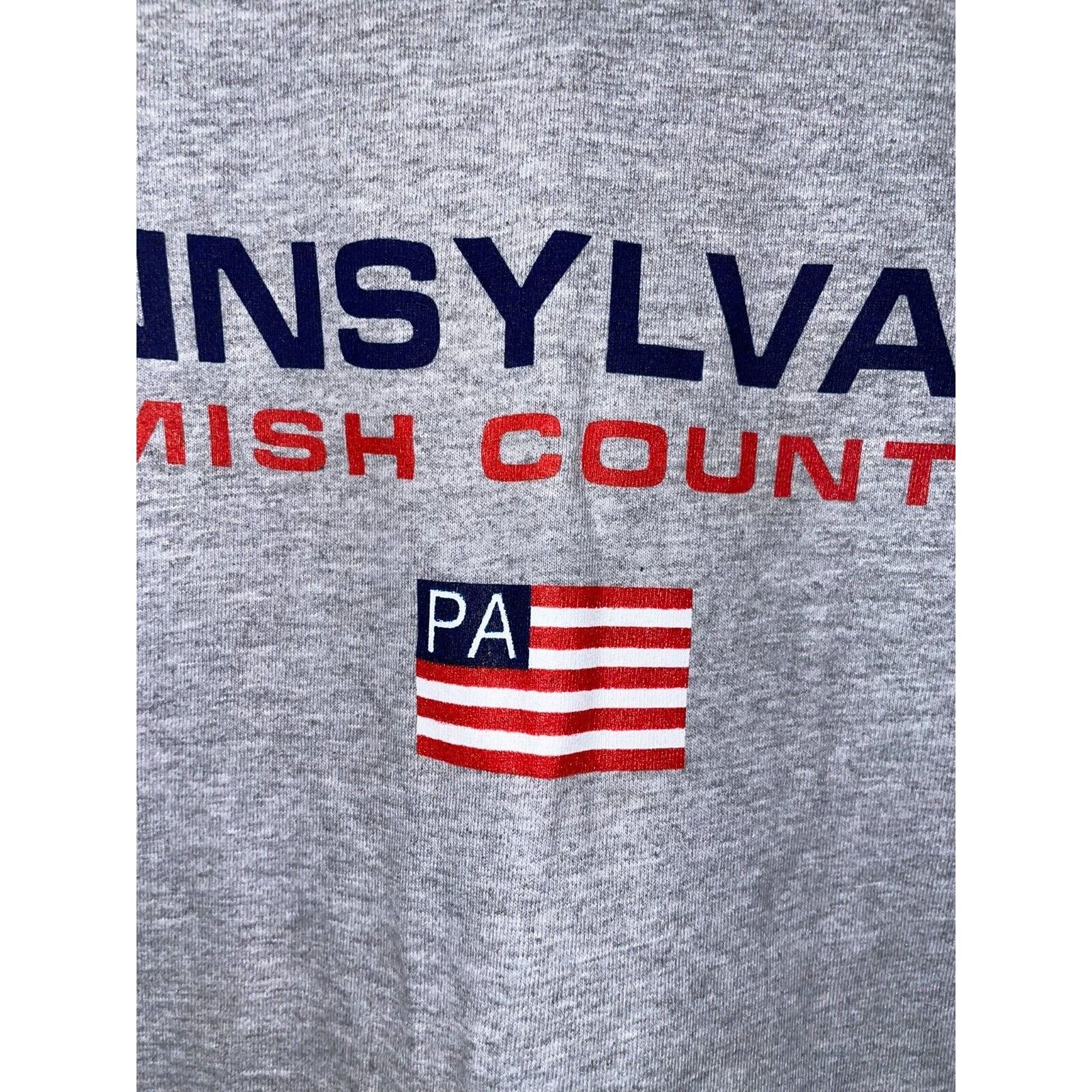 Jerzees Vintage Amish Country Shirt Pennsylvania Gray Tee 90s L Size US L / EU 52-54 / 3 - 4 Thumbnail