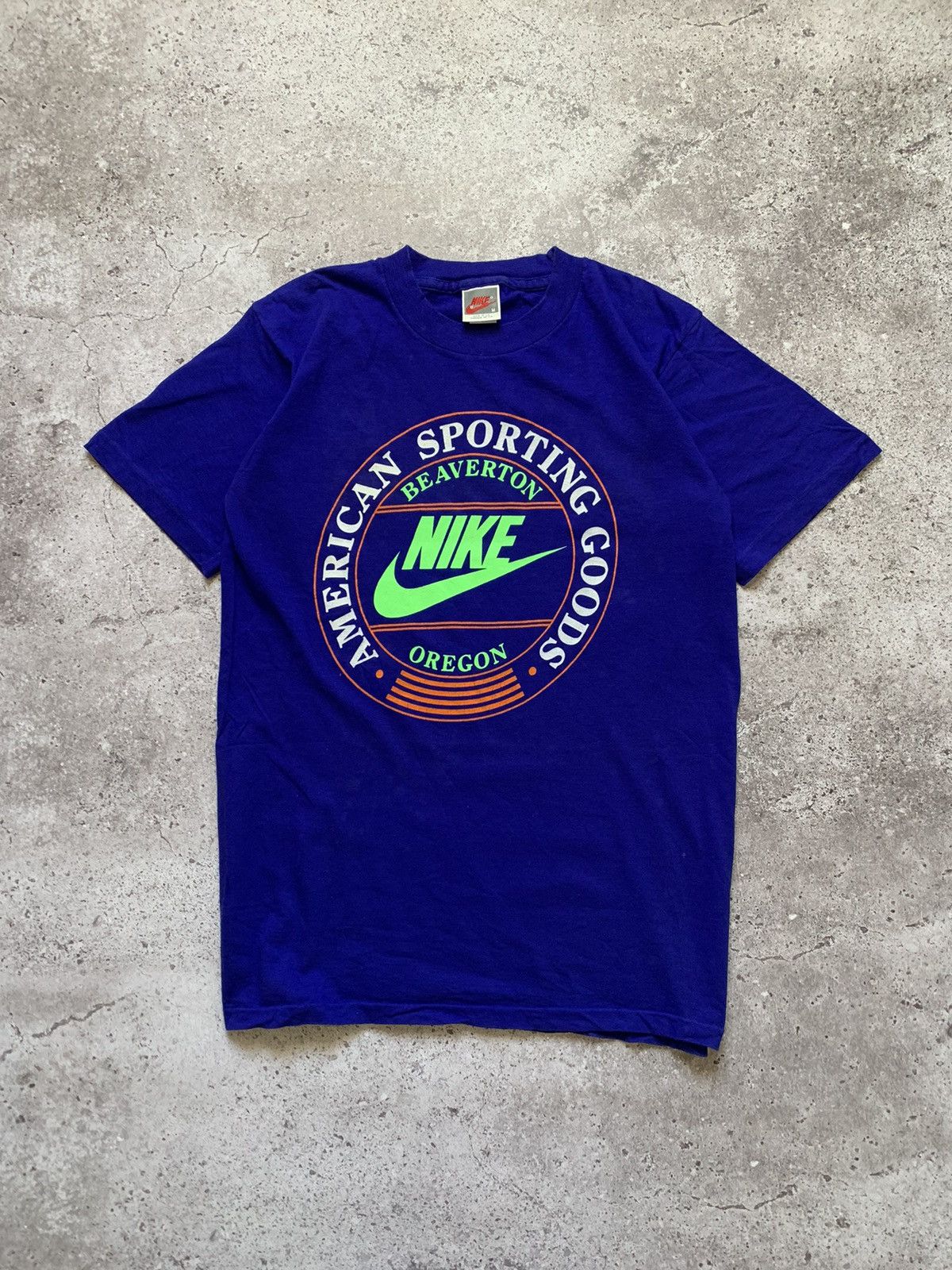 Nike × Vintage VINTAGE 80S NIKE OREGON TSHIRT TEE MARATHON AGASSI 90S Y2K Size US M / EU 48-50 / 2 - 1 Thumbnail