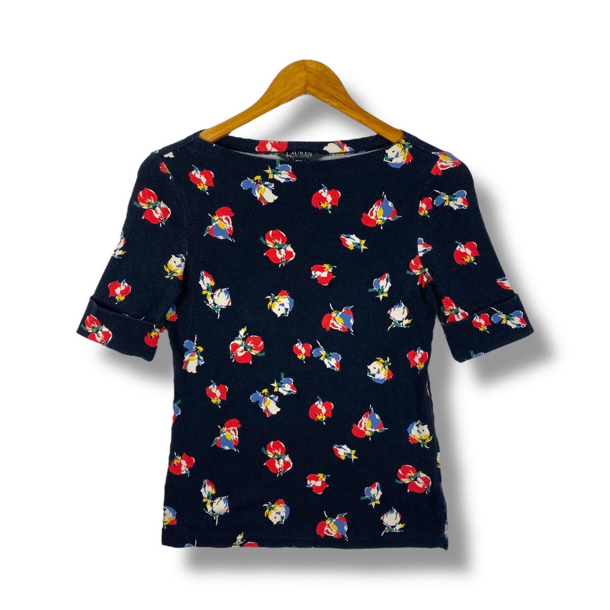 Ralph Lauren By Ralph Lauren! Women LAUREN Flowers Graphic Tops Tee Shirt Size S / US 4 / IT 40 - 1 Thumbnail