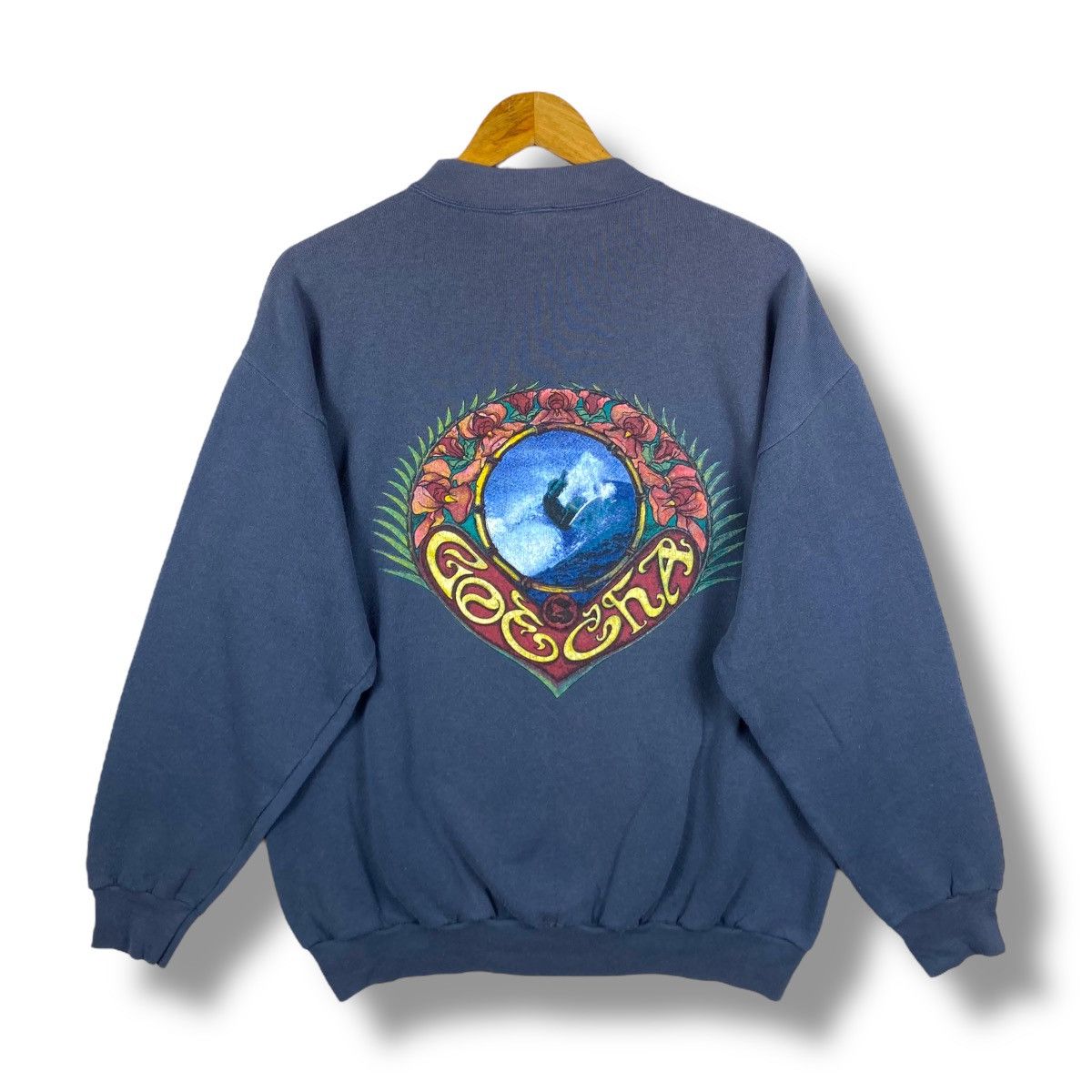 Gotcha × Vintage Vintage 90's GOTCHA Surfing Apparel Graphic Crewneck Size US L / EU 52-54 / 3 - 1 Thumbnail
