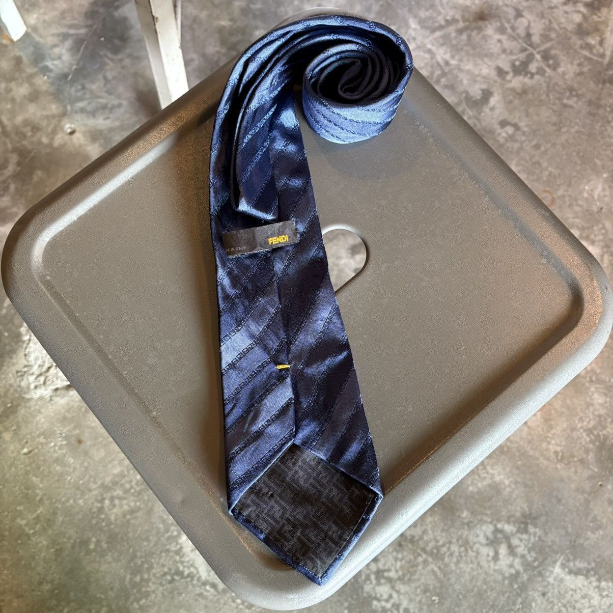 Fendi Fendi Monogram Logo Silk Tie Size ONE SIZE - 1 Thumbnail