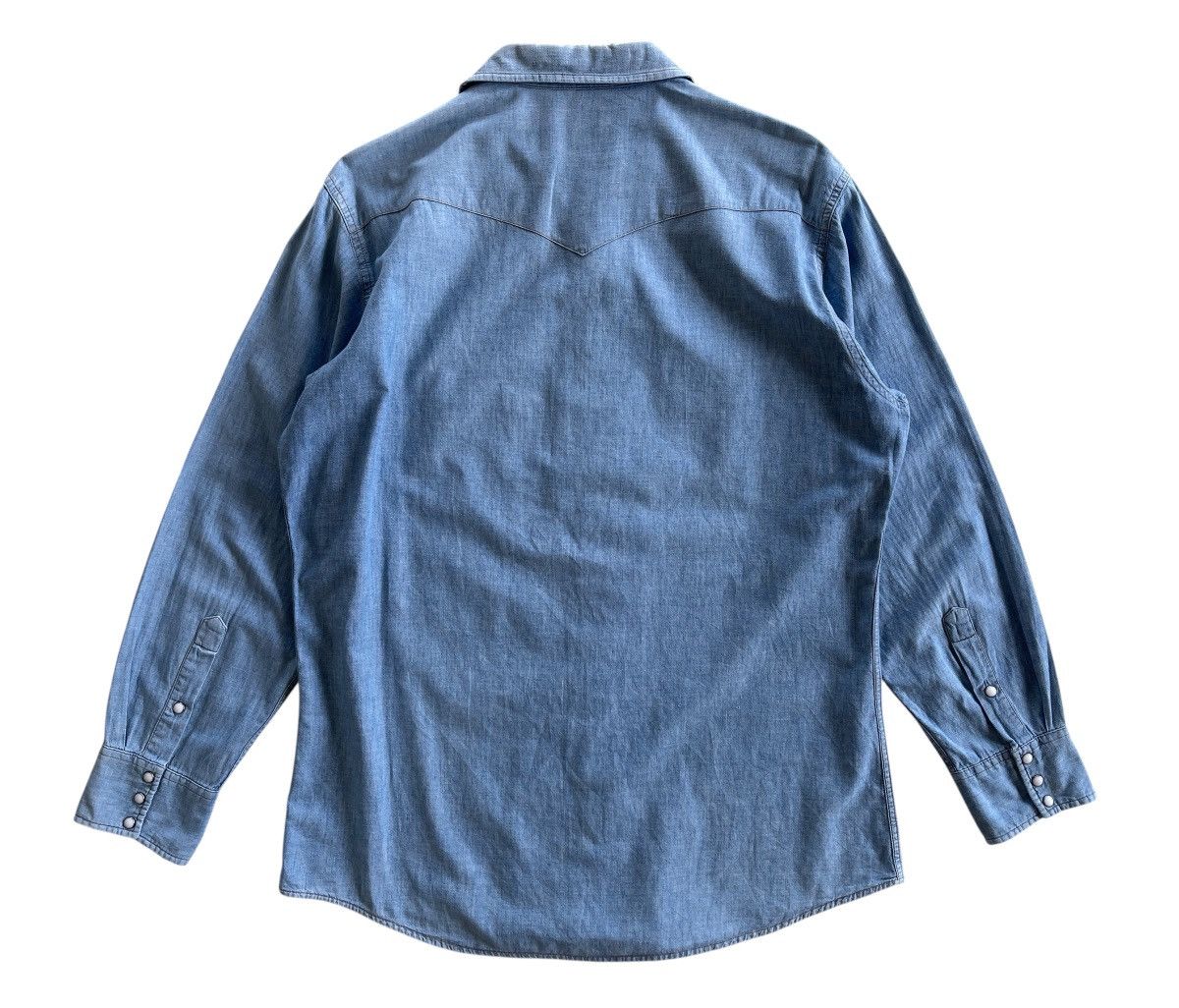 Levi's Vintage Clothing Levis Orange Tab Western Denim Shirt Size US L / EU 52-54 / 3 - 3 Thumbnail
