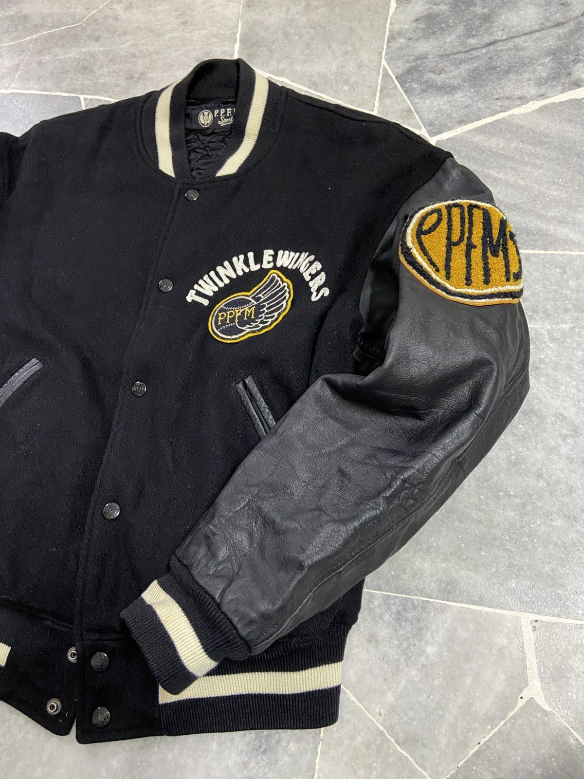 PPFM PPFM Wool Leather Black Varsity Jacket Size US M / EU 48-50 / 2 - 9 Thumbnail