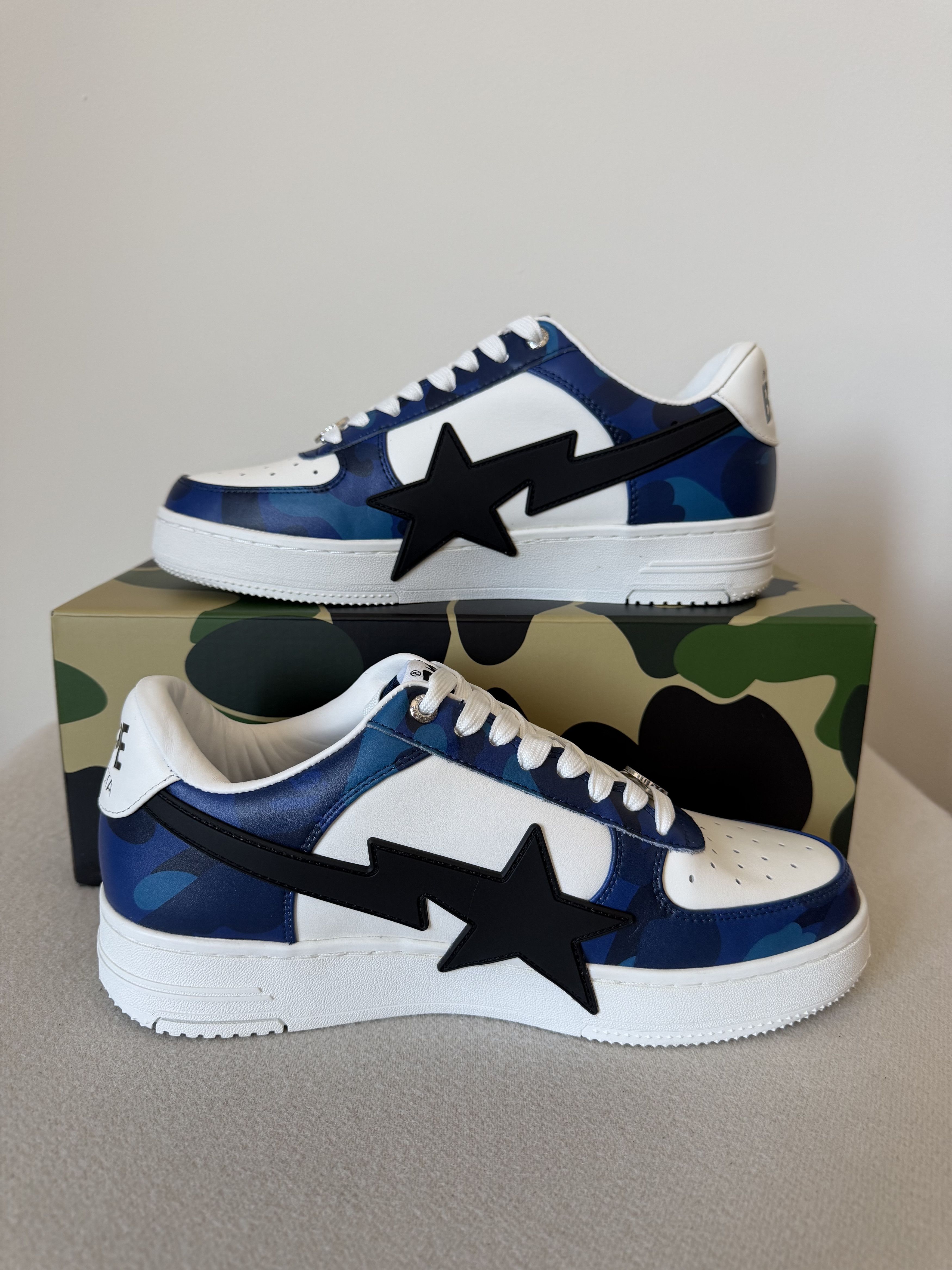 Bape Bape Sta OS #1 Sneakers in Blue Camo Size US 9.5 / EU 42-43 - 3 Thumbnail