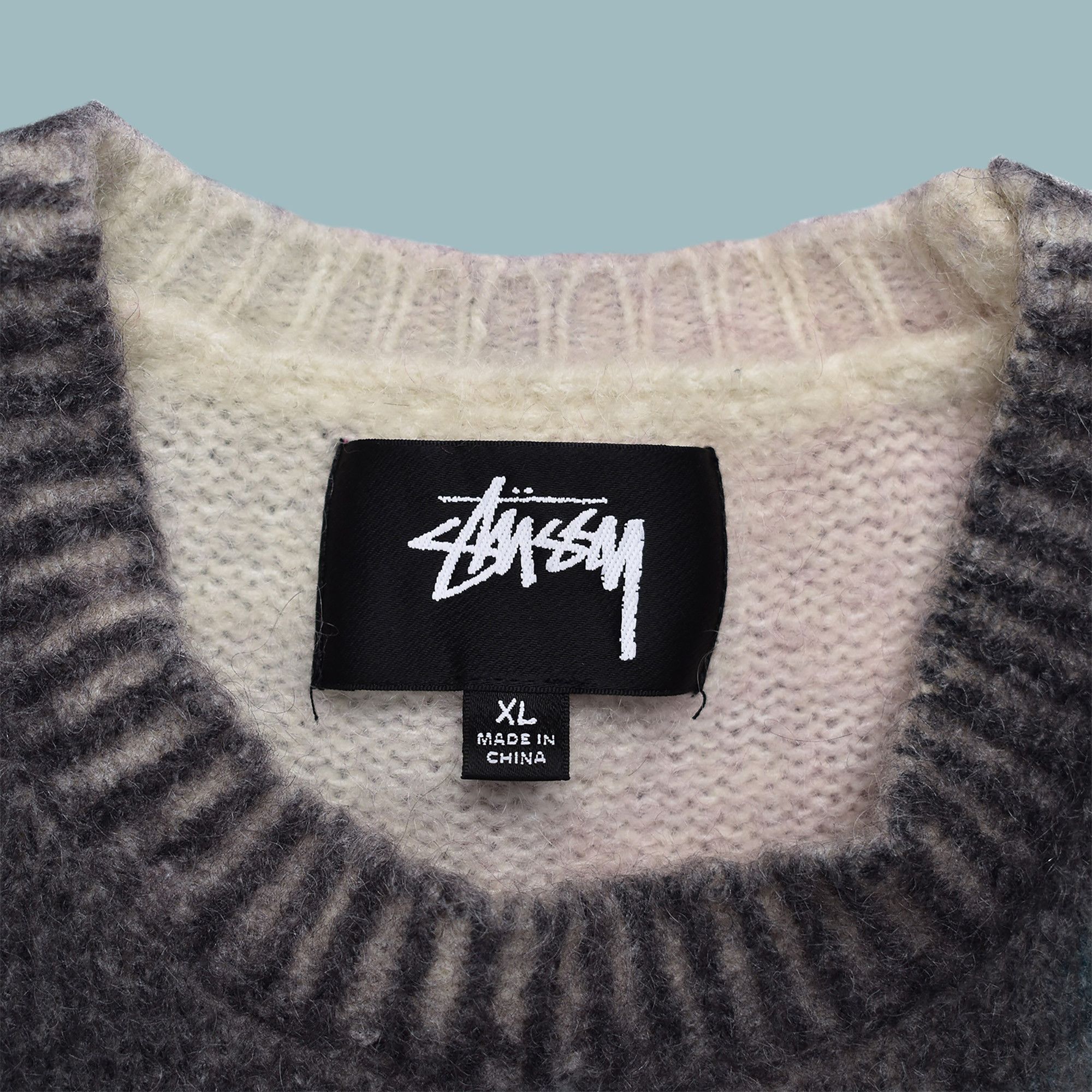 Stussy *BNWOT* STUSSY x GOLDIE MOHAIR WOOL BLEND PRINT SWEATER Size US XL / EU 56 / 4 - 3 Thumbnail