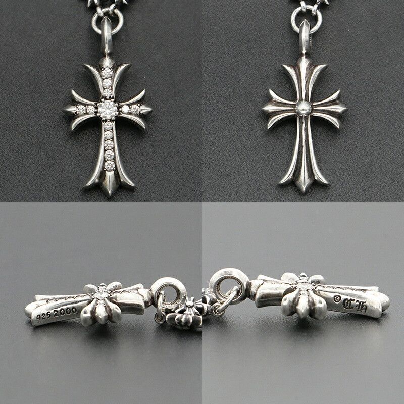 Chrome Hearts Chrome Hearts Diamond Cross Tiny E Plus Chain - 18 Inch Size ONE SIZE - 2 Thumbnail