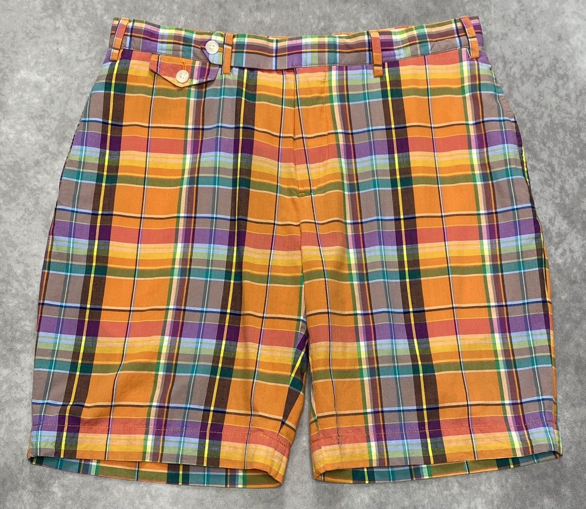 Polo Ralph Lauren 80’s Vintage Polo Ralph Lauren Authentic India Madras Short Size US 34 / EU 50 - 1 Thumbnail