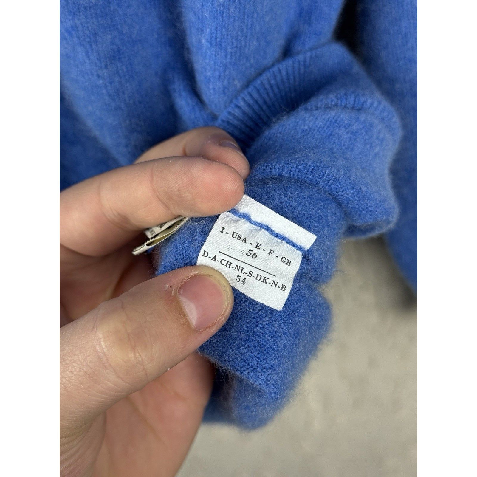 Brunello Cucinelli BRUNELLO CUCINELLI Blue Long-Sleeved Sweater Cashmere Polo S Size US XL / EU 56 / 4 - 7 Thumbnail