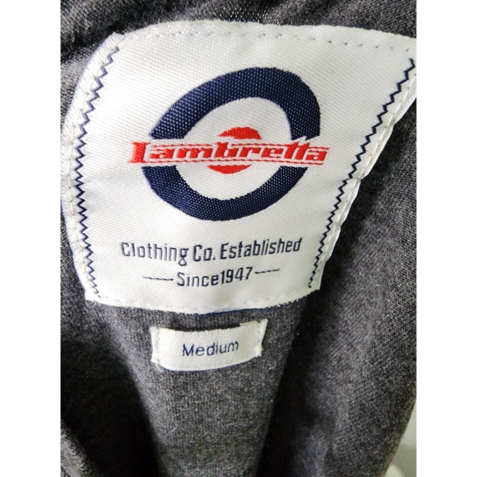Lambretta Lambretta Mens M T Shirt Union Jack Flag Racing UK Gray Cotton Crew Neck Short Sleeve Size US M / EU 48-50 / 2 - 3 Thumbnail