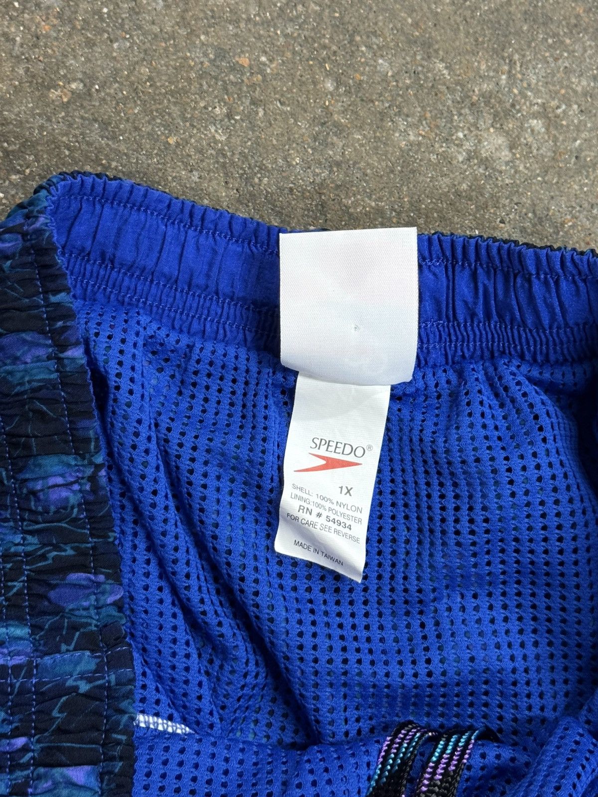 Speedo Vintage Speedo Board Shorts Trunks XL Pattern Black Blue Size US 36 / EU 52 - 5 Thumbnail