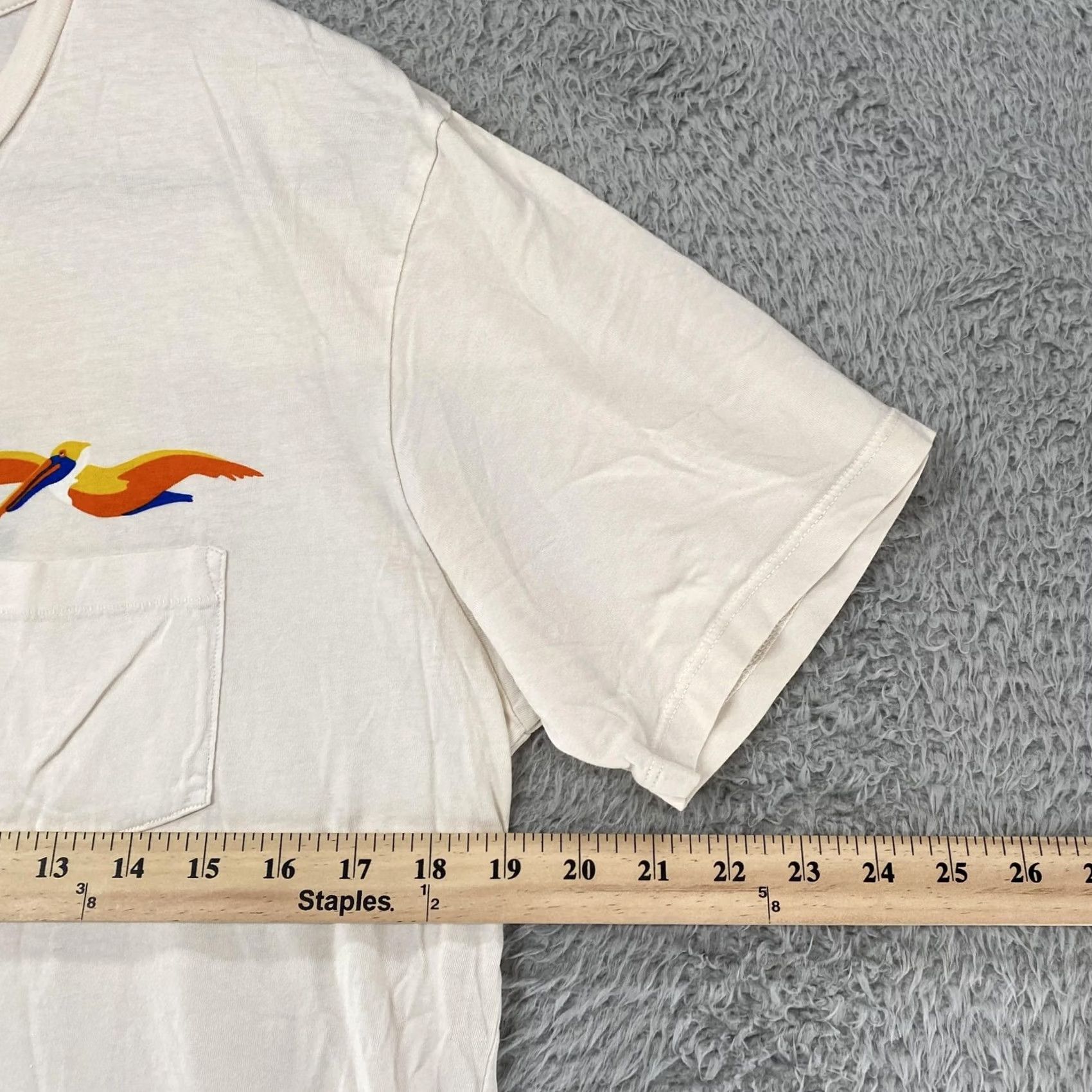 Vintage Mollusk Shirt Mens Medium White Pelican Graphic Tee California Surf Beach Summer Size US M / EU 48-50 / 2 - 6 Thumbnail