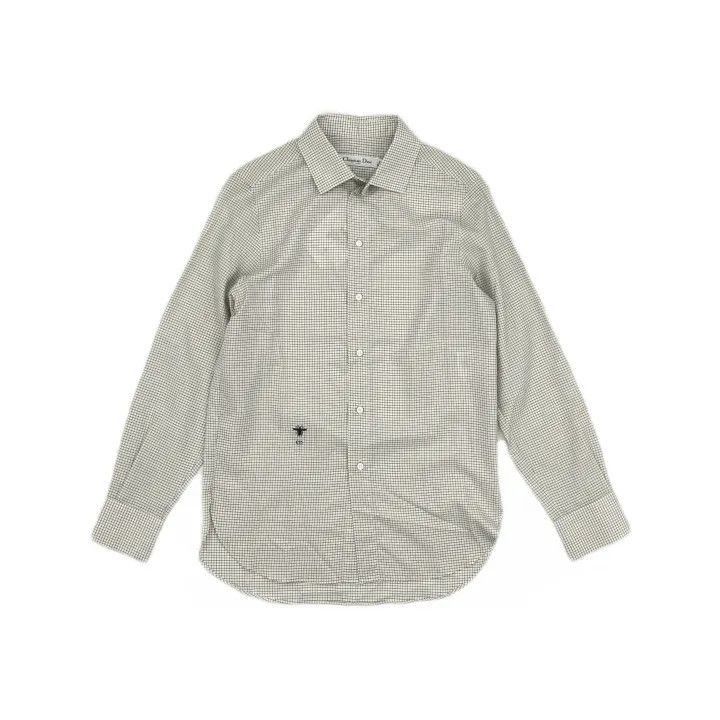 Dior Dior Gray Silk Bee Logo Shirt 0079-2507 Size S / US 4 / IT 40 - 2 Thumbnail