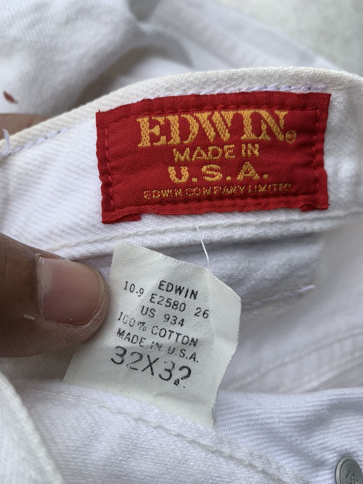 Edwin 80s EDWIN MADE IN USA 🇺🇸 CUSTOM DIRTY PAINTER. Size US 31 - 4 Thumbnail
