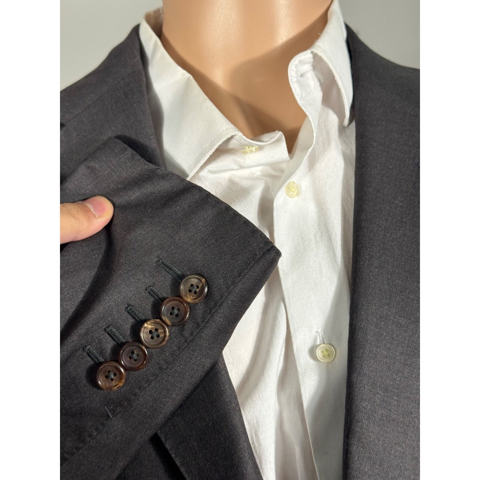Tom Ford Tom Ford for Billy Joel Charcoal Wool Suit Jacket 50C 40S Size 40S - 6 Thumbnail