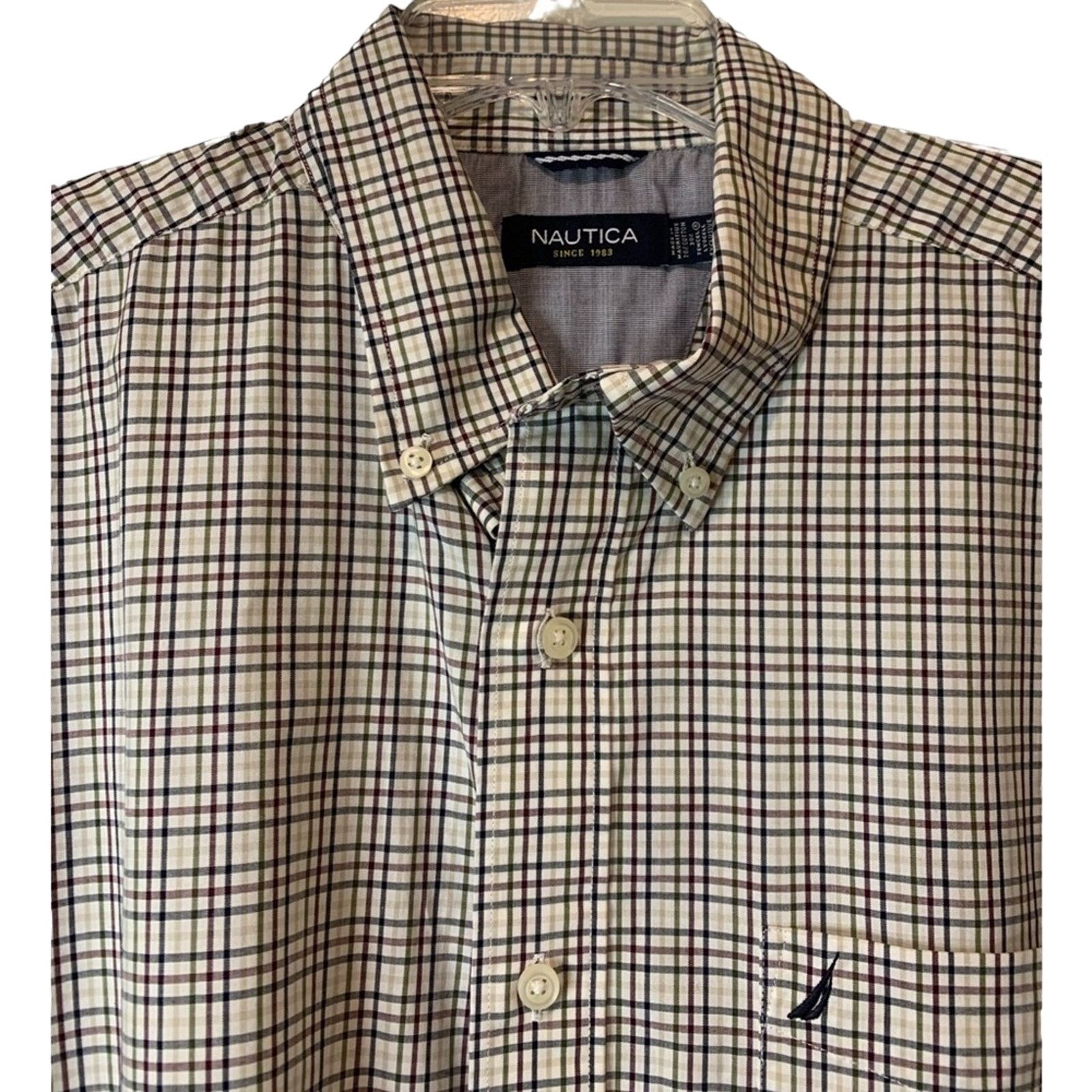 Nautica Nautica Mens Plaid Button Down Shirt Size Large Size US L / EU 52-54 / 3 - 2 Thumbnail