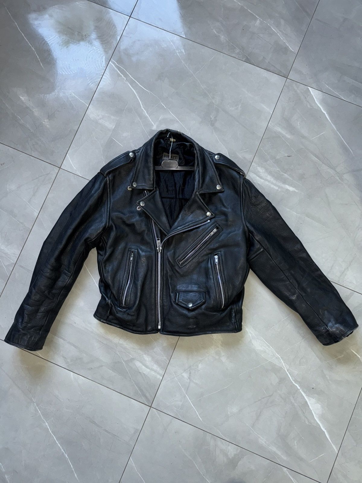 Vintage Vintage Leather Biker Jacket motorcycle club Size US L / EU 52-54 / 3 - 2 Thumbnail