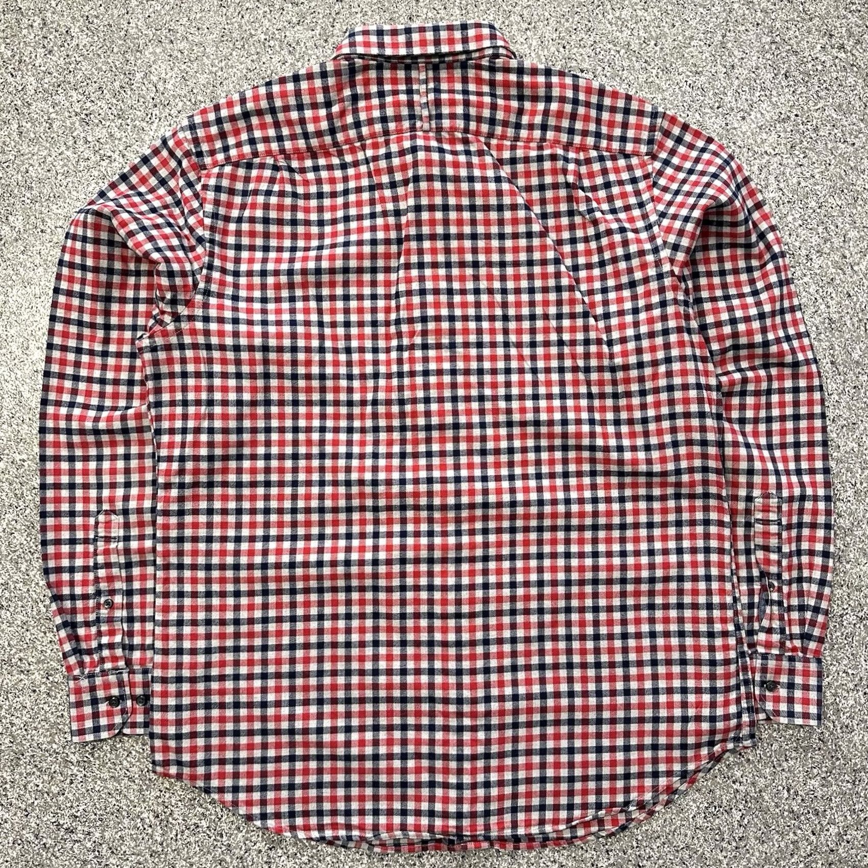 Banana Republic Banana Republic Button-Up Shirt Mens L Long Sleeve Red Camis Pattern Plaid Cotton Shirt Size US L / EU 52-54 / 3 - 7 Thumbnail