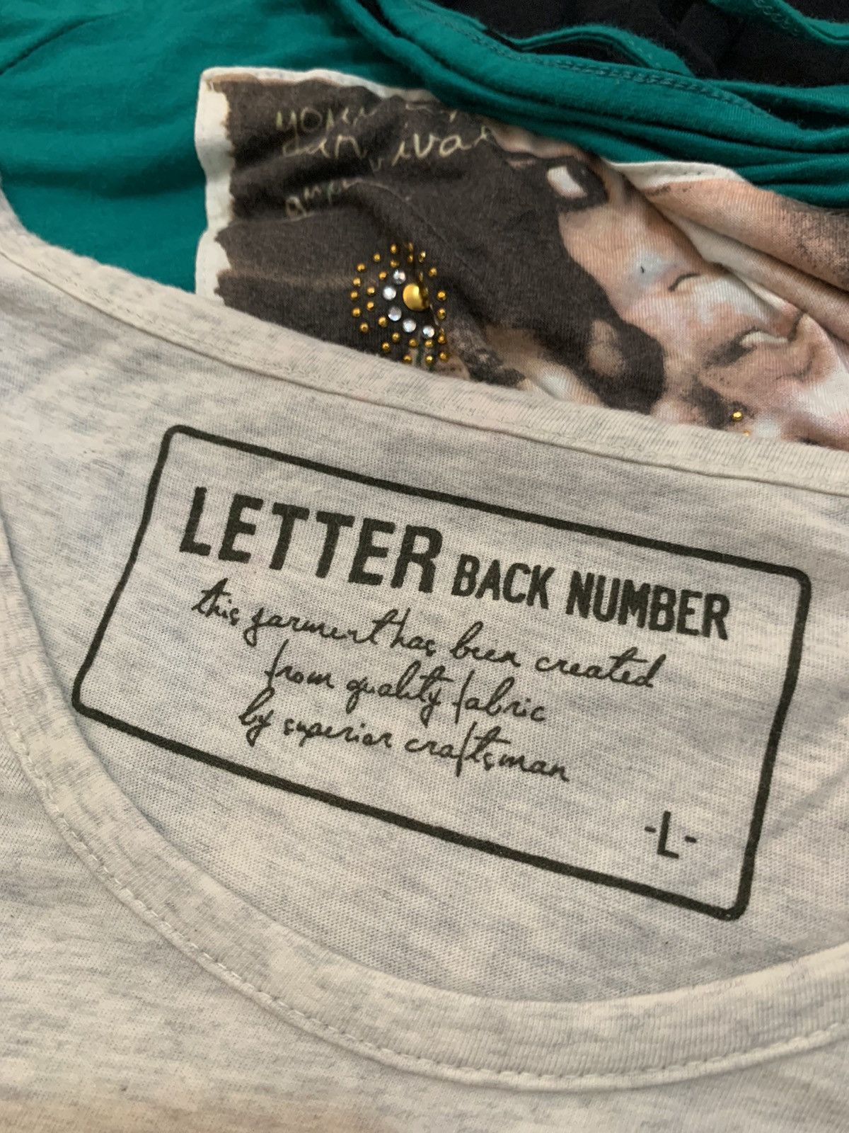 Japanese Brand Latter Back Number x fredom of choice Size US L / EU 52-54 / 3 - 2 Thumbnail