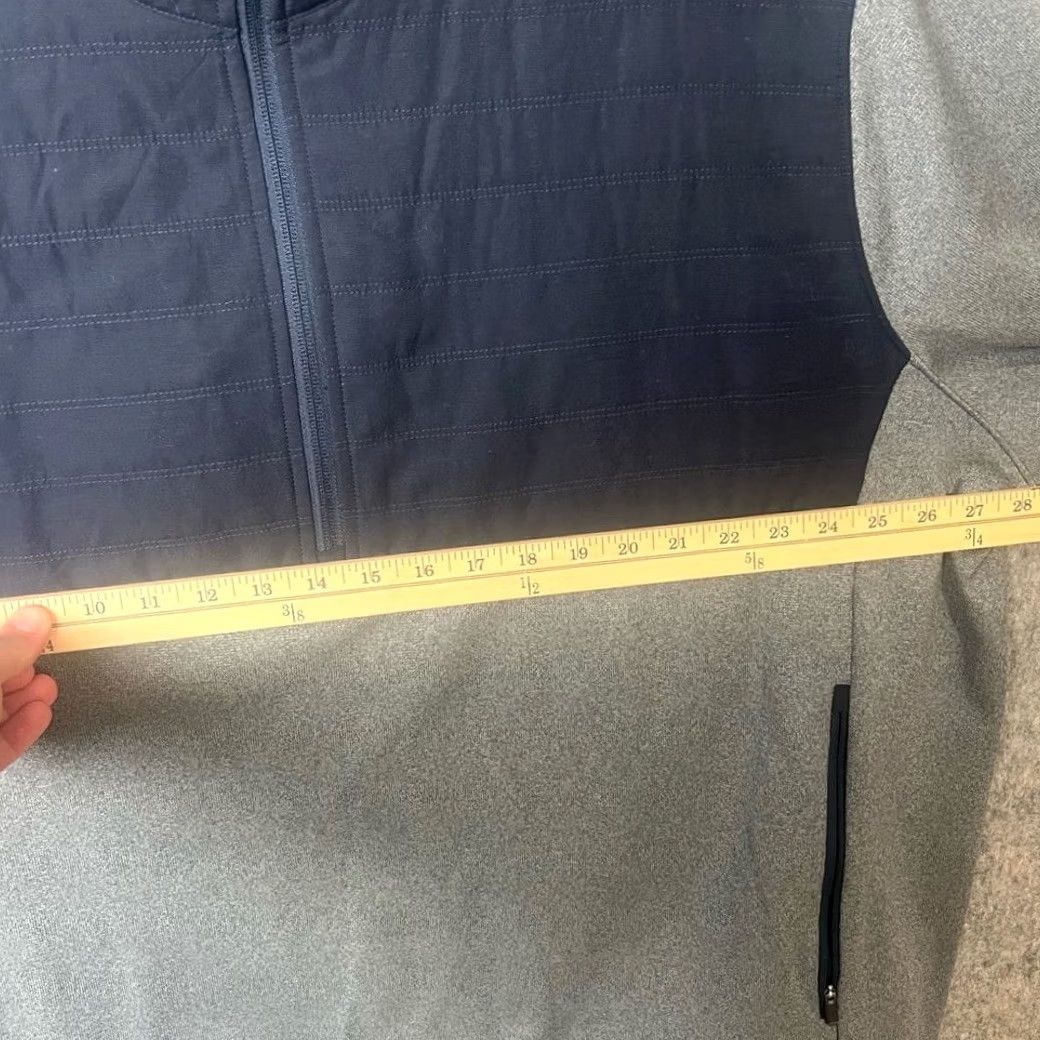 UNTUCKit UNTUCKit Pullover Jacket 1/4 Zip Navy Gray 3XLT Men Big & Tall Pockets Polyester Blue Size US XXL / EU 58 / 5 - 3 Thumbnail