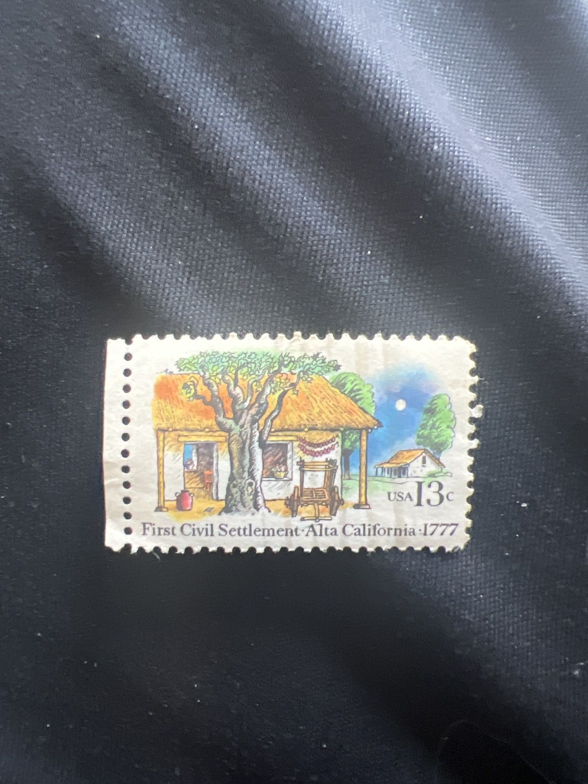 Vintage 1977 First Civil Settlement Stamp Size ONE SIZE - 1 Thumbnail