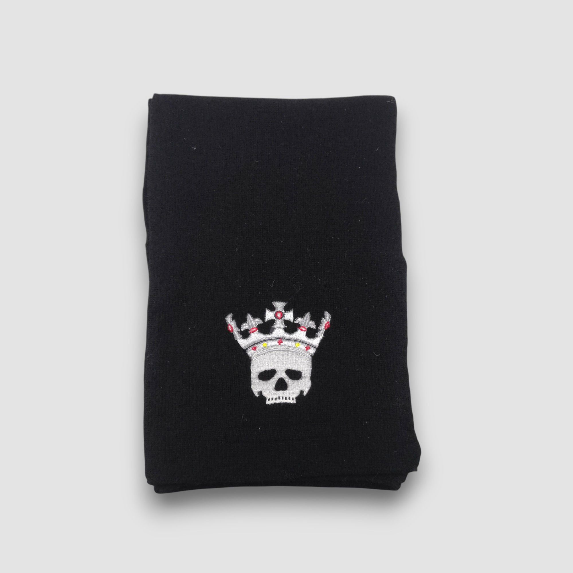 Japanese Brand Vintage No Future Skulls Scarf Wool Knit Crochet Scarves. Size ONE SIZE - 2 Thumbnail