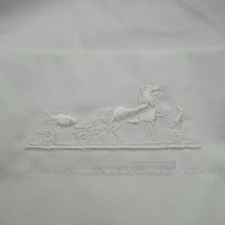 Hermes Hermes White Embroidered War Horse Shirt Size XS / US 0-2 / IT 36-38 - 7 Thumbnail