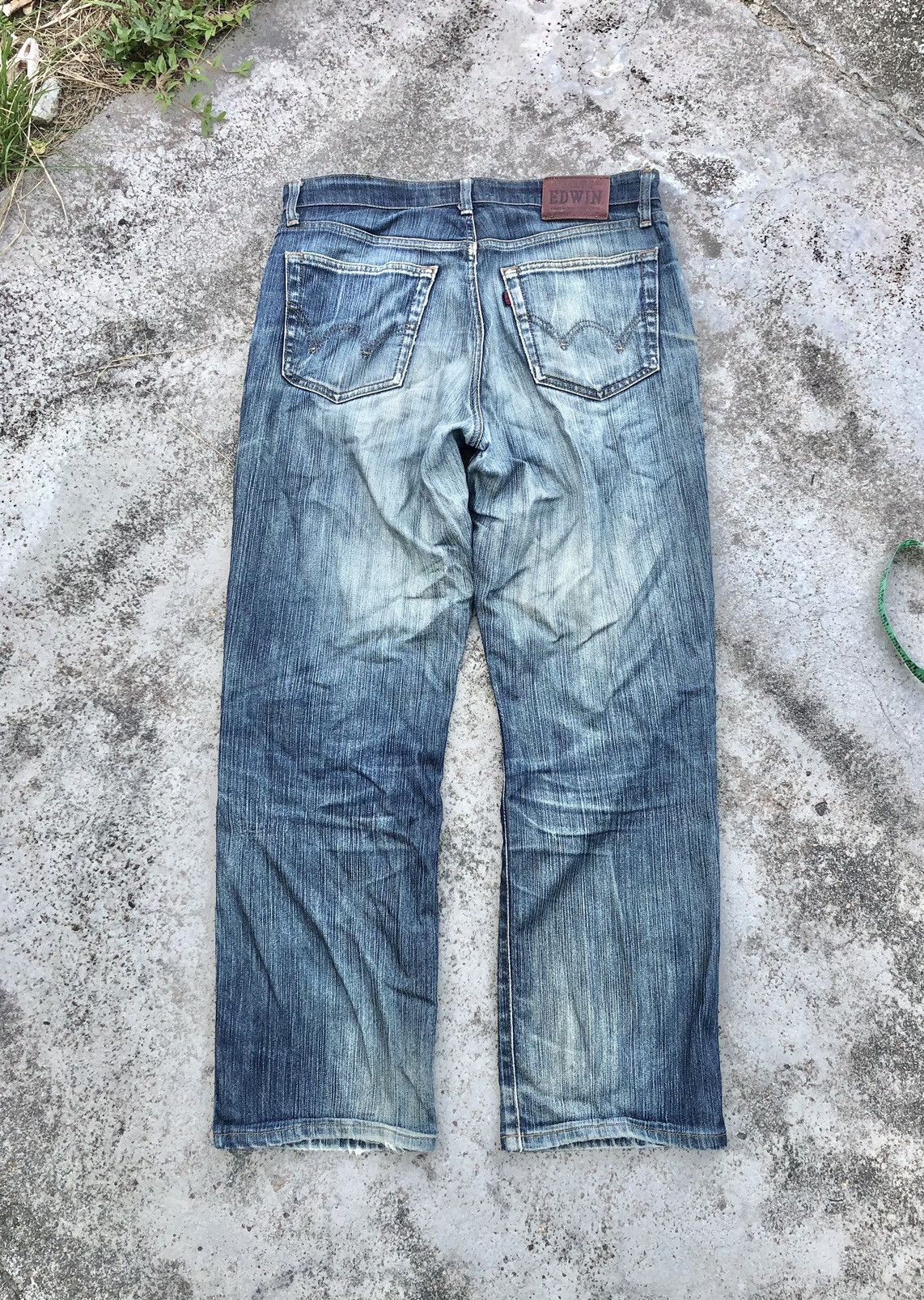 Japanese Brand EDWIN 503 LIGHT FLEX DISTRESSED DENIM Size US 32 / EU 48 - 7 Thumbnail