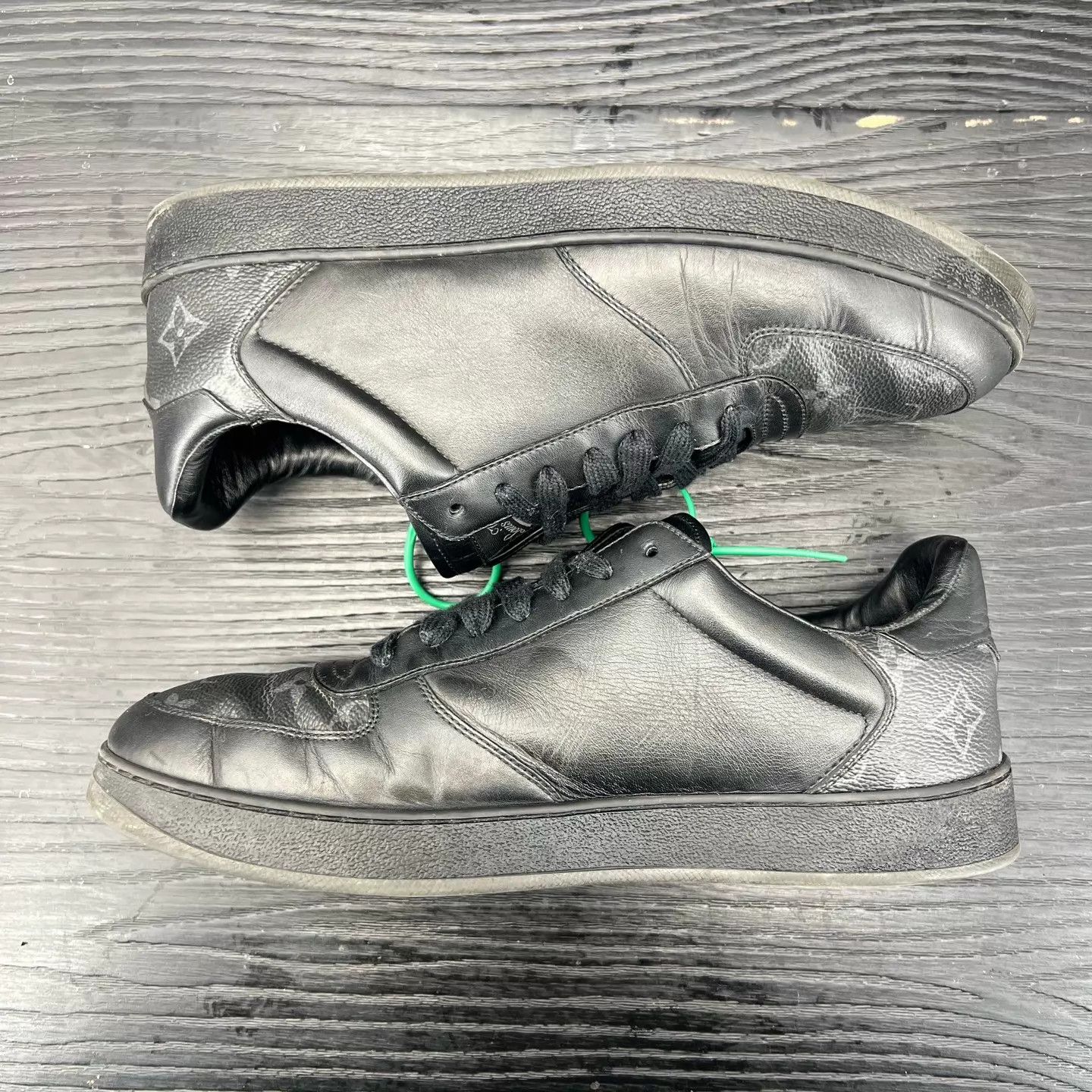 Louis Vuitton LV Rivoli Black Monogram US7 Shoes (Original Box, Like New) Size US 8 / EU 41 - 8 Thumbnail