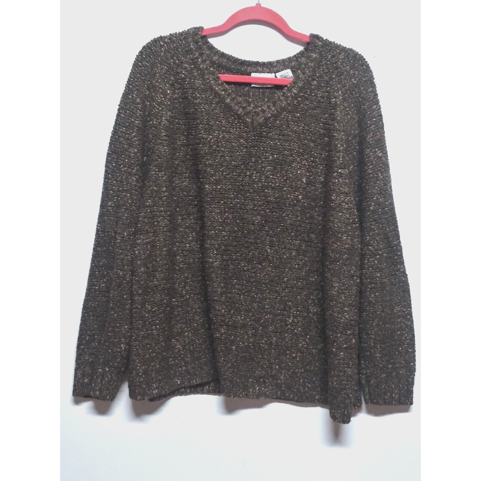Vintage FASHION BUG Sweater Olive green 22/24W Chunky womens Size 3XL / US 20-22 - 1 Thumbnail
