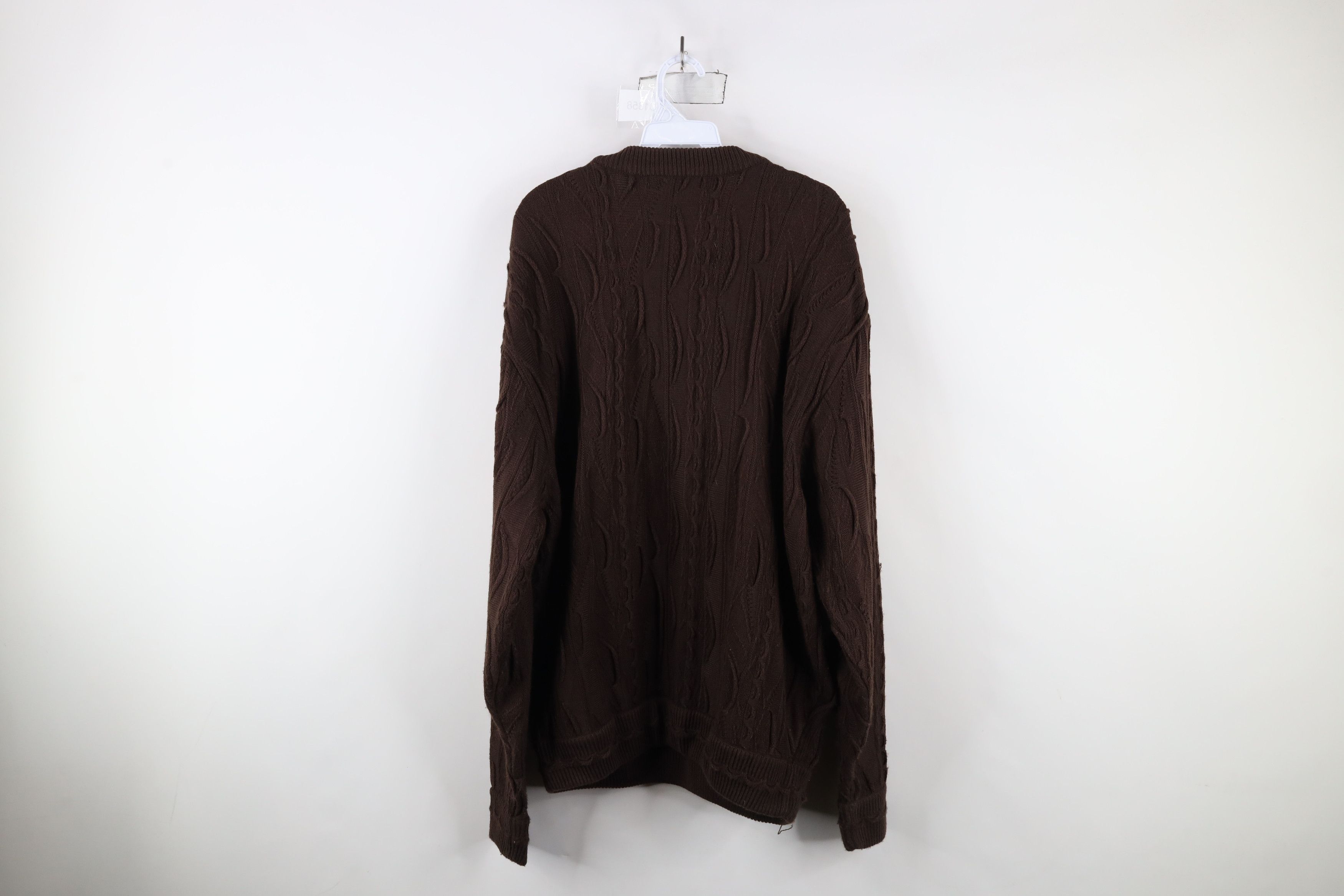 Vintage Vintage 90s Coogi Style Smalls Knit Crewneck Sweater Brown Size US L / EU 52-54 / 3 - 9 Thumbnail