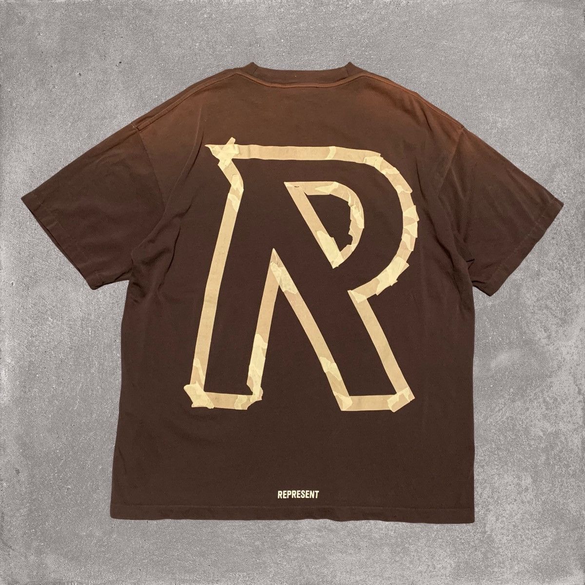 Represent Clo. Represent Medium Masking Tape Initial Cedar Brown Tee Size US M / EU 48-50 / 2 - 1 Thumbnail