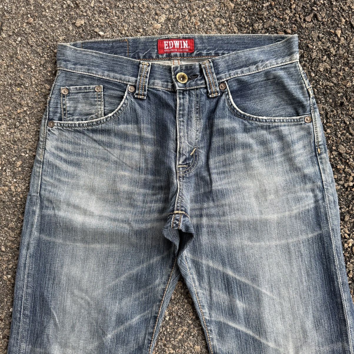 Edwin VINTAGE EDWIN 503 FADED DENIM JEAN PANTS Size US 35 - 3 Thumbnail