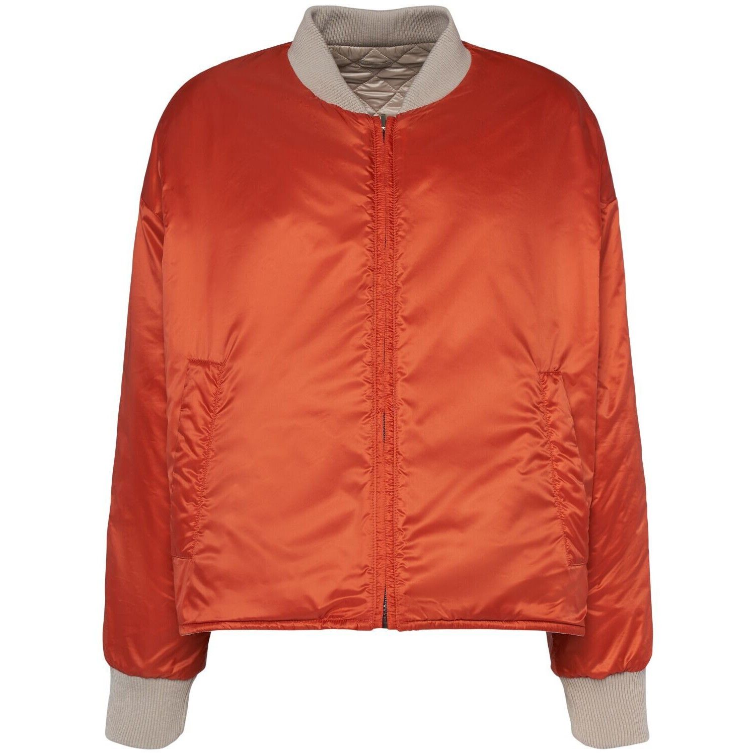 Max Mara MAX MARA Licia $1190 Hazelnut Brown Reversible Bomber Jacket Size ONE SIZE - 2 Thumbnail