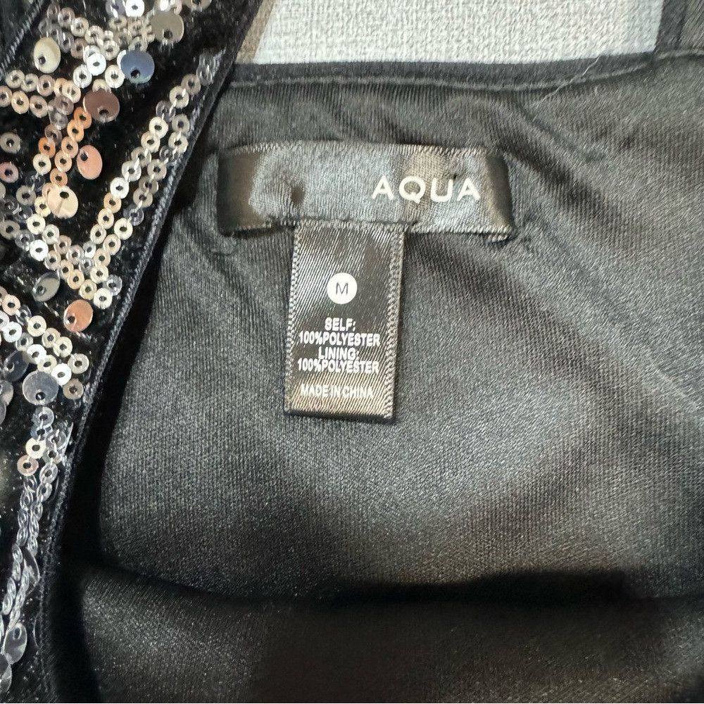 Other NWT New $118 Aqua Geo Metallic Sequin Mini Dress Size M Size M / US 6-8 / IT 42-44 - 6 Thumbnail