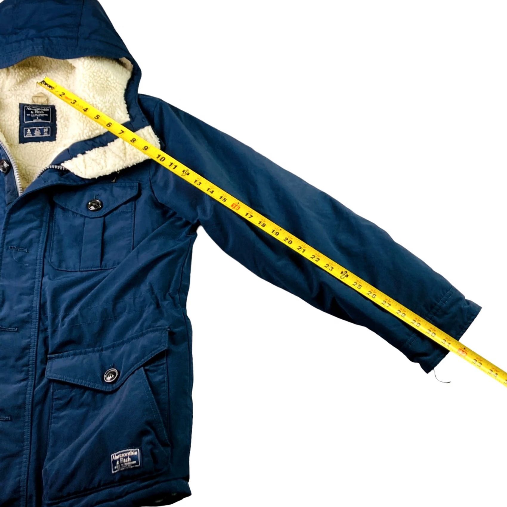 Abercrombie & Fitch Abercrombie & Fitch Hooded Parka Jacket Navy XS Small? Size S / US 4 / IT 40 - 7 Thumbnail