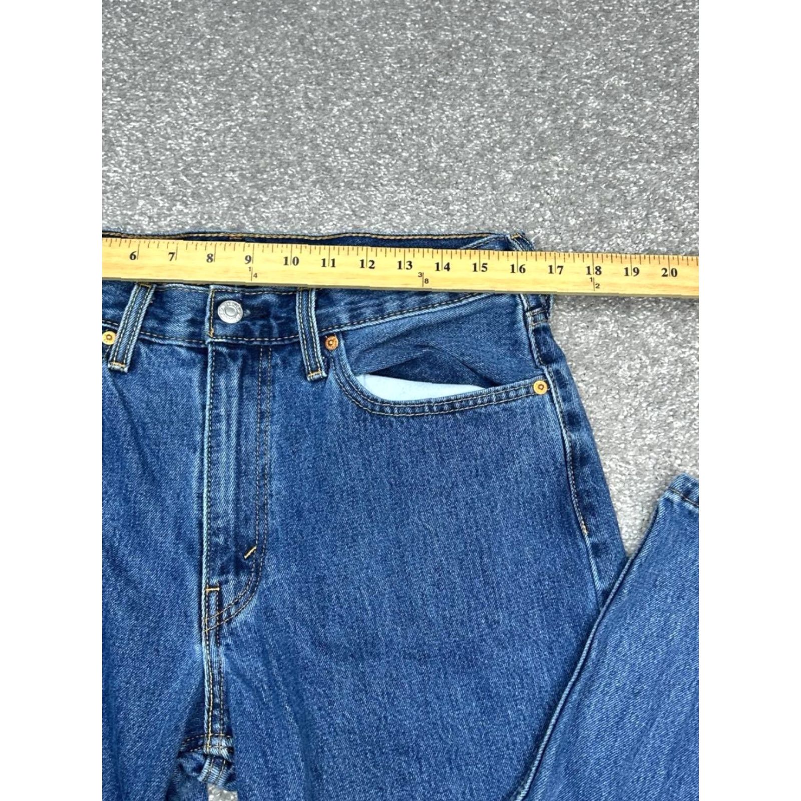 Levi's Levi's 550 Jeans Mens 34 Blue Denim Cotton Stretch Relaxed Fit Straight Leg 32x31 Size US 34 / EU 50 - 3 Thumbnail